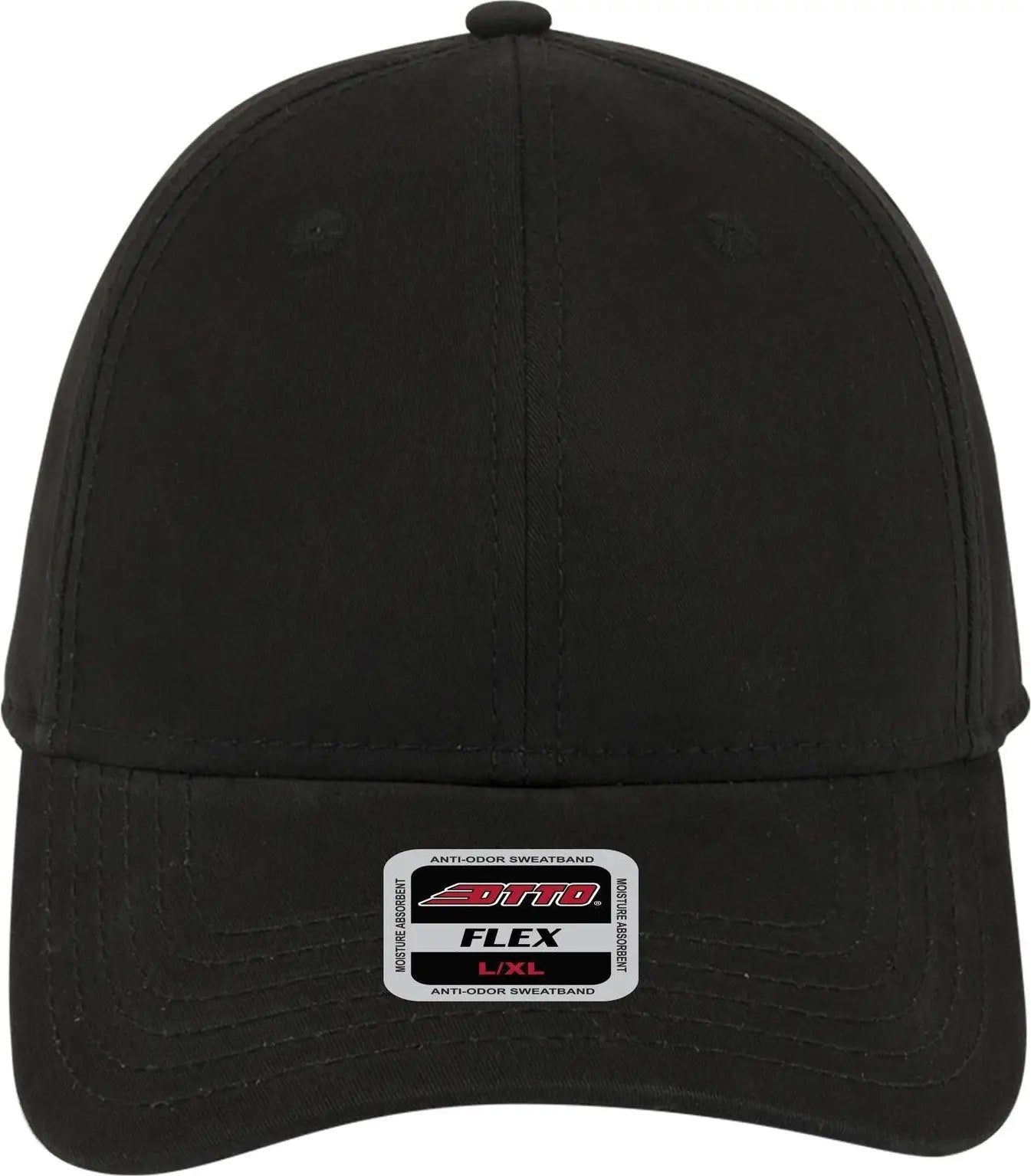 Otto 11-1205 ?Otto Flex’ Fitted 6 Panel Low Profile Baseball Cap - Black