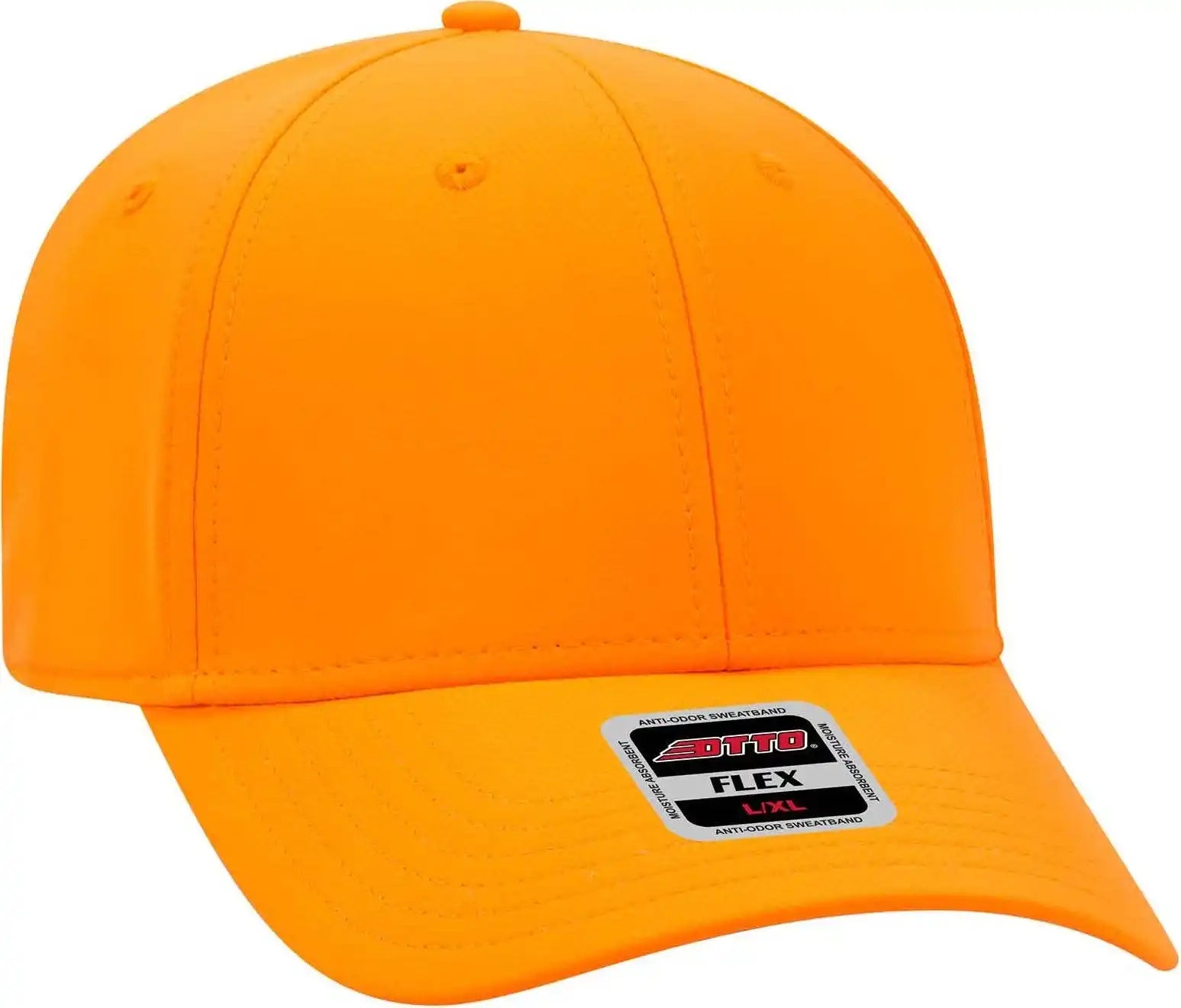 Otto 11-1257 Flex 6 Panel Low Profile Upf 50+ Cool Comfort Performance Stretchable Knit Cap - Neon Orange - S/m