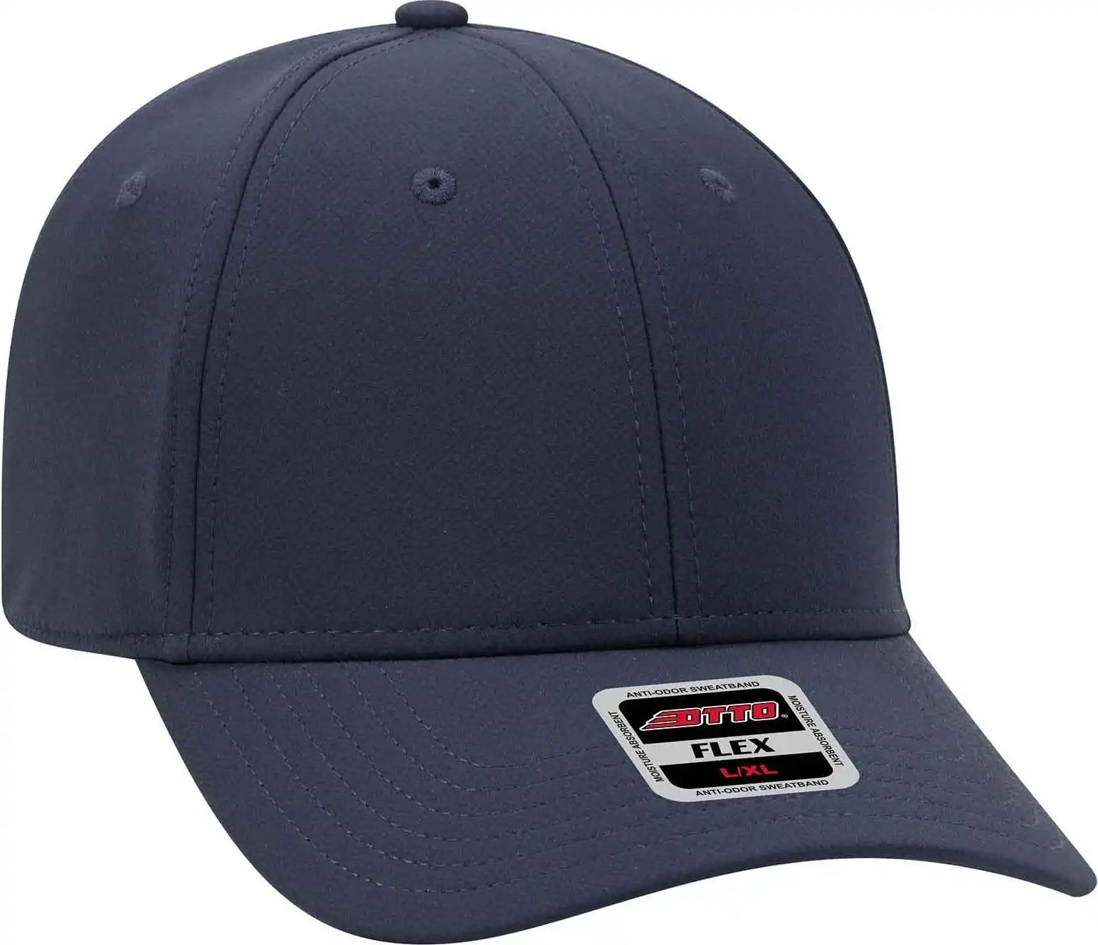 Otto 11 1257 Flex 6 Panel Low Profile Upf 50 + Cool Comfort Performance Stretchable Knit Cap Navy / S/m