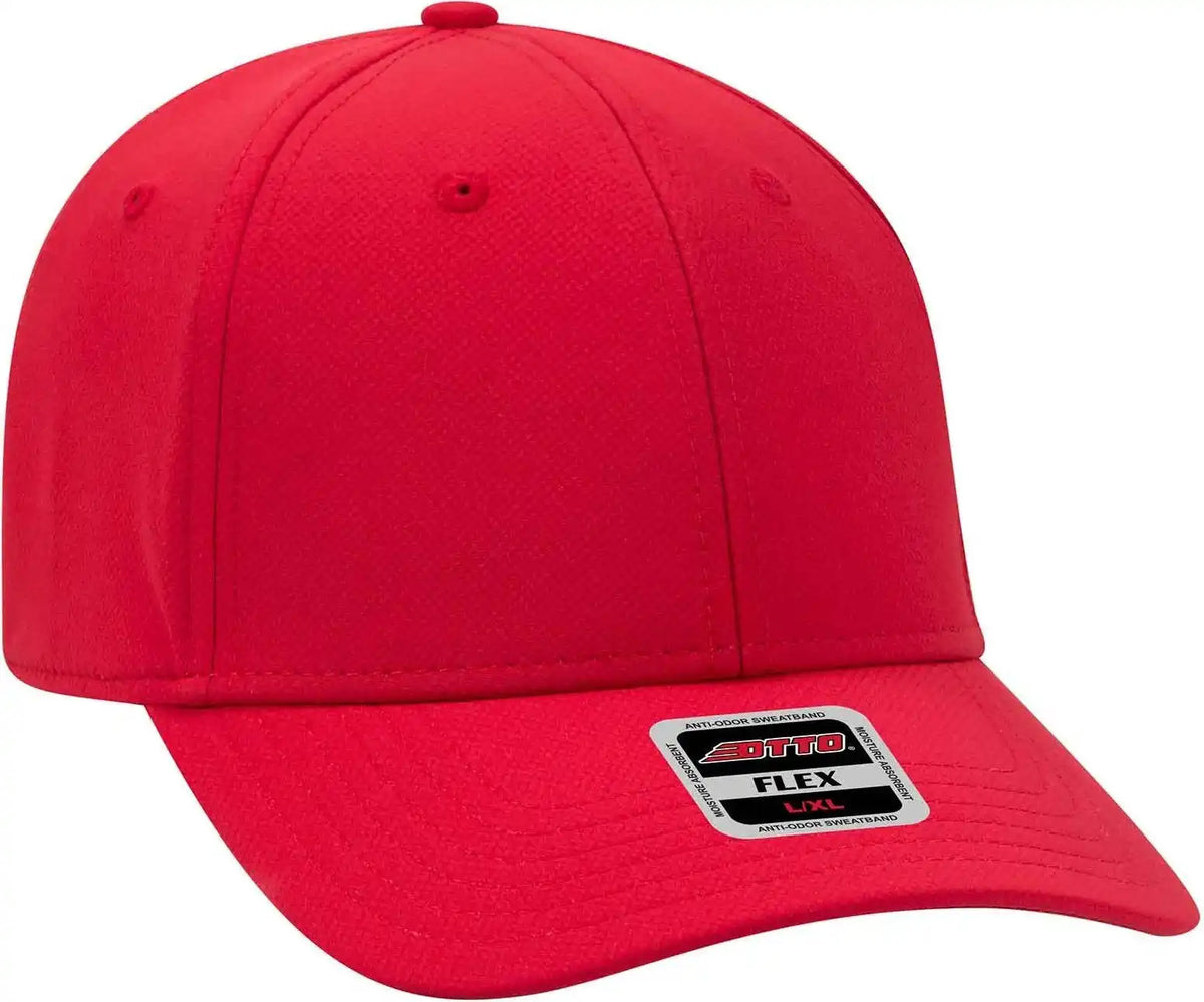 Otto 11-1257 Flex 6 Panel Low Profile Upf 50 + Cool Comfort Performance Stretchable Knit Cap - Red - S/m