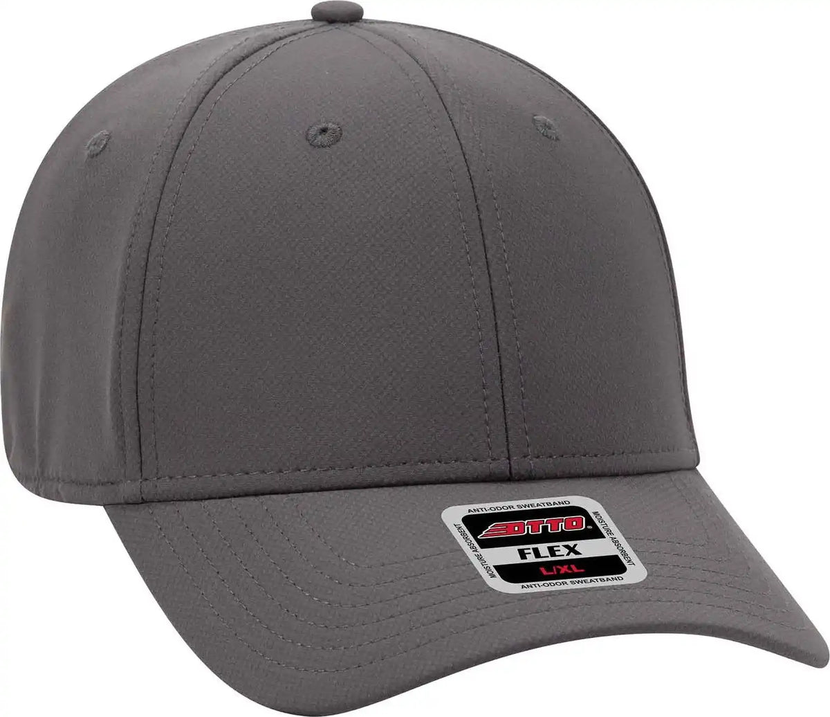Otto 11-1257 Flex 6 Panel Low Profile Upf 50 + Cool Comfort Performance Stretchable Knit Cap - Charcoal Gray - Dark