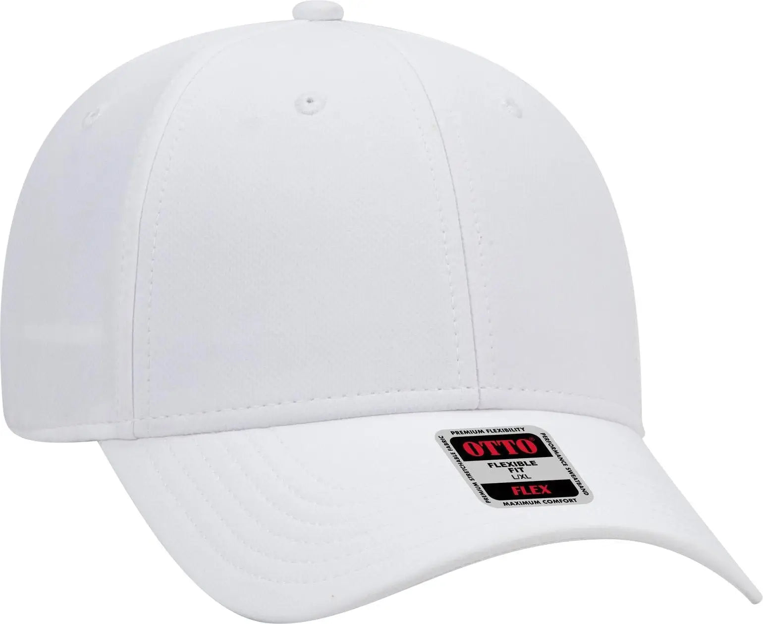 Otto 11-1257 ?Otto Flex’ Fitted Upf 50+ 6 Panel Low Profile Baseball Cap - White