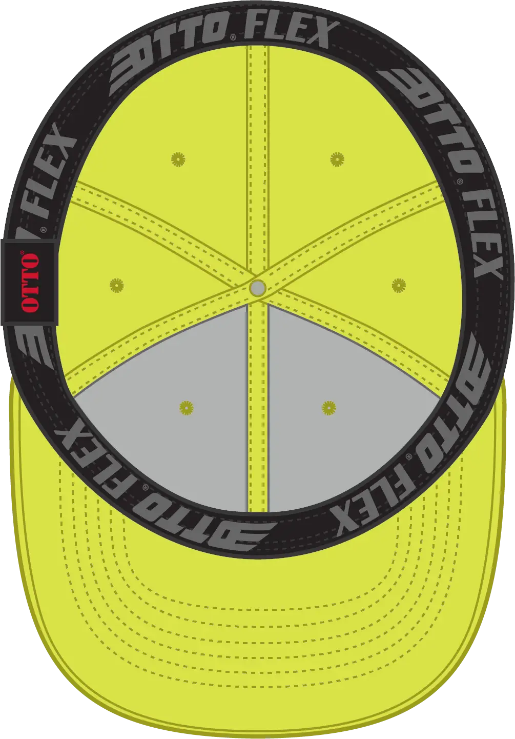 Otto 11-1257 ?Otto Flex’ Fitted Upf 50+ 6 Panel Low Profile Baseball Cap - N. Yellow