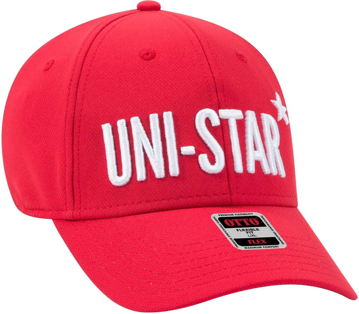 Otto 11-1257 ?Otto Flex’ Fitted Upf 50+ 6 Panel Low Profile Baseball Cap - Red