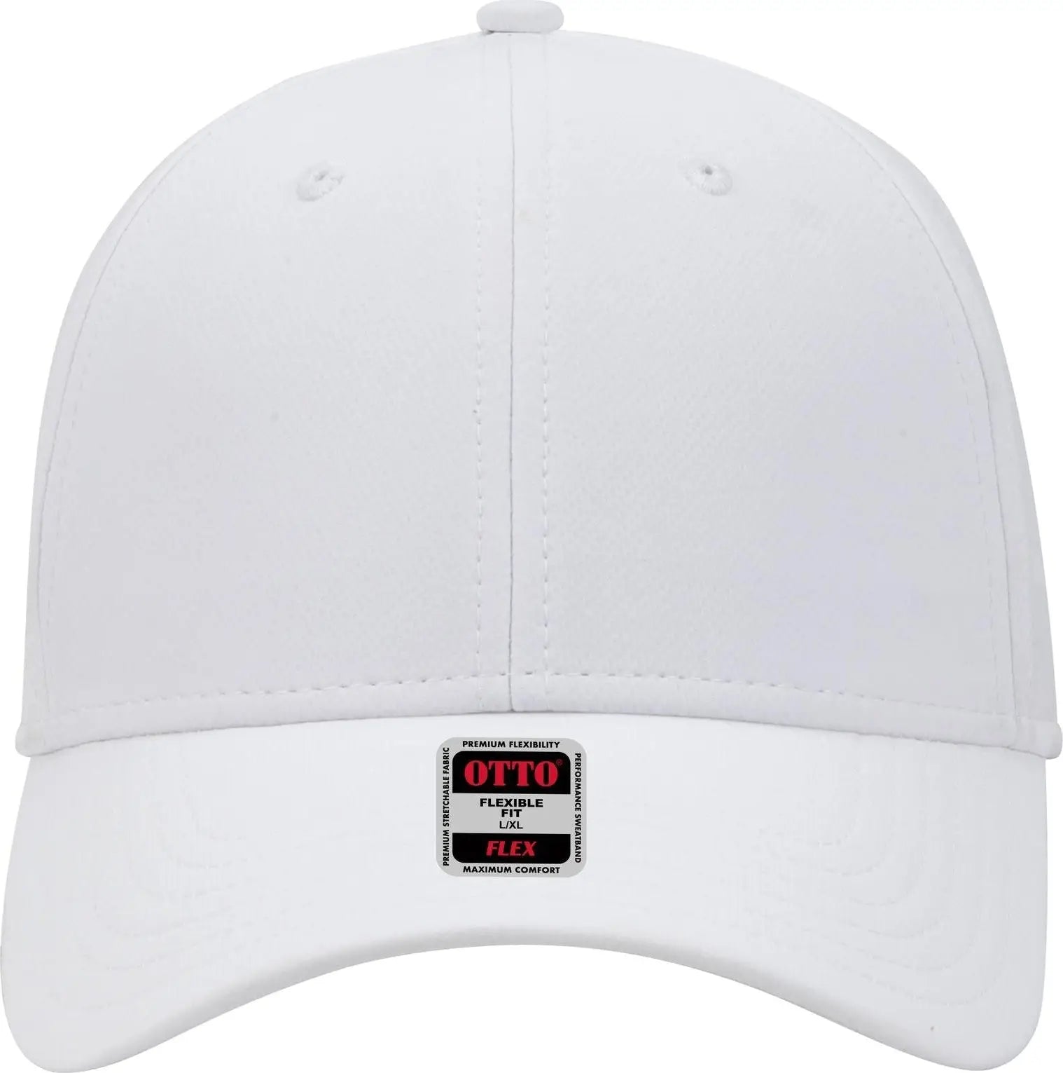 Otto 11-1257 ?Otto Flex’ Fitted Upf 50+ 6 Panel Low Profile Baseball Cap - White
