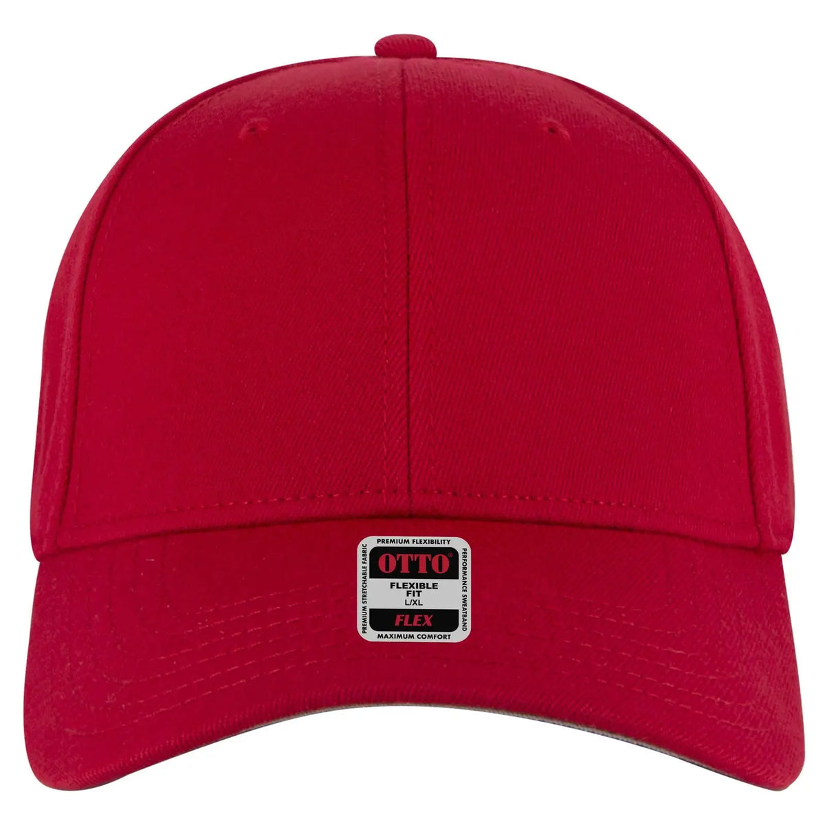 Otto 11-1328 ?Otto Flex’ Fitted 6 Panel Low Profile Baseball Cap - Red