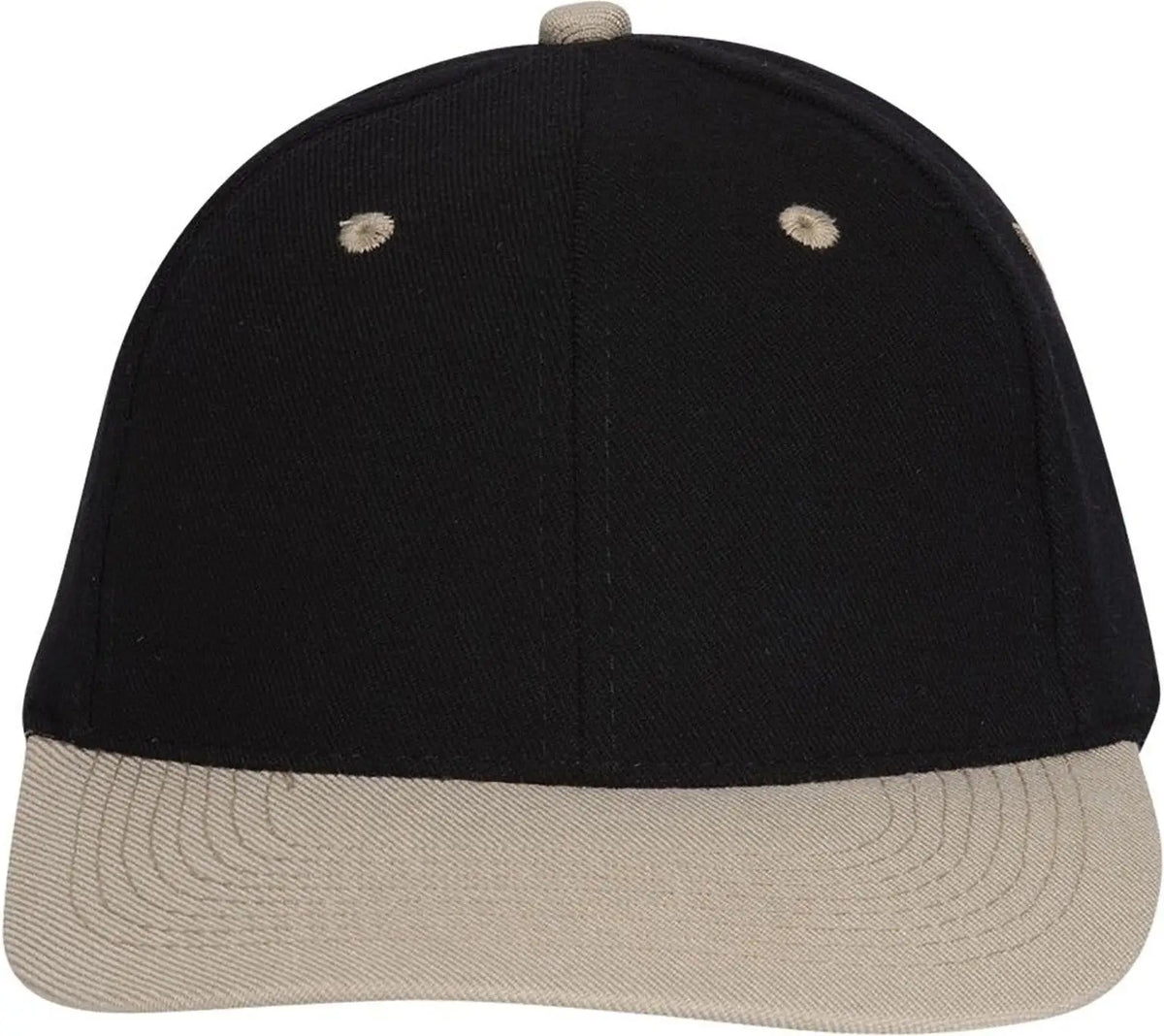Otto 11-194 ?Otto Flex’ Fitted 6 Panel Low Profile Baseball Cap - Kha/blk - 7’’ - 7 1/4’’