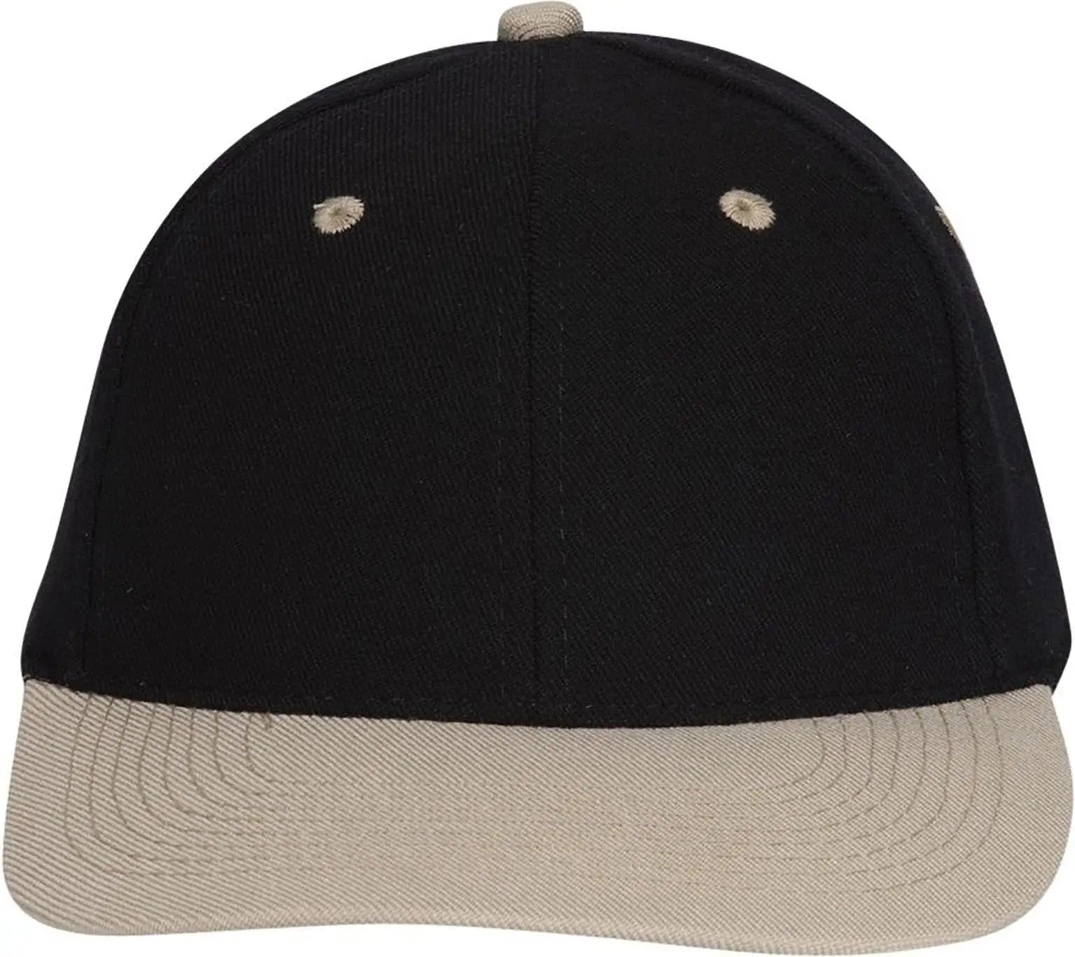 Otto 11-194 ?Otto Flex’ Fitted 6 Panel Low Profile Baseball Cap - Kha/blk - 7’’ - 7 1/4’’
