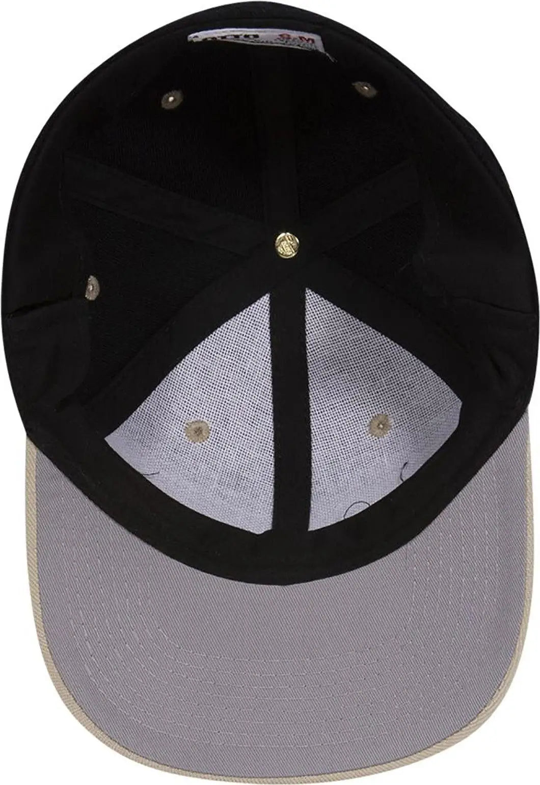 Otto 11-194 ?Otto Flex’ Fitted 6 Panel Low Profile Baseball Cap - Kha/blk - 7’’ - 7 1/4’’