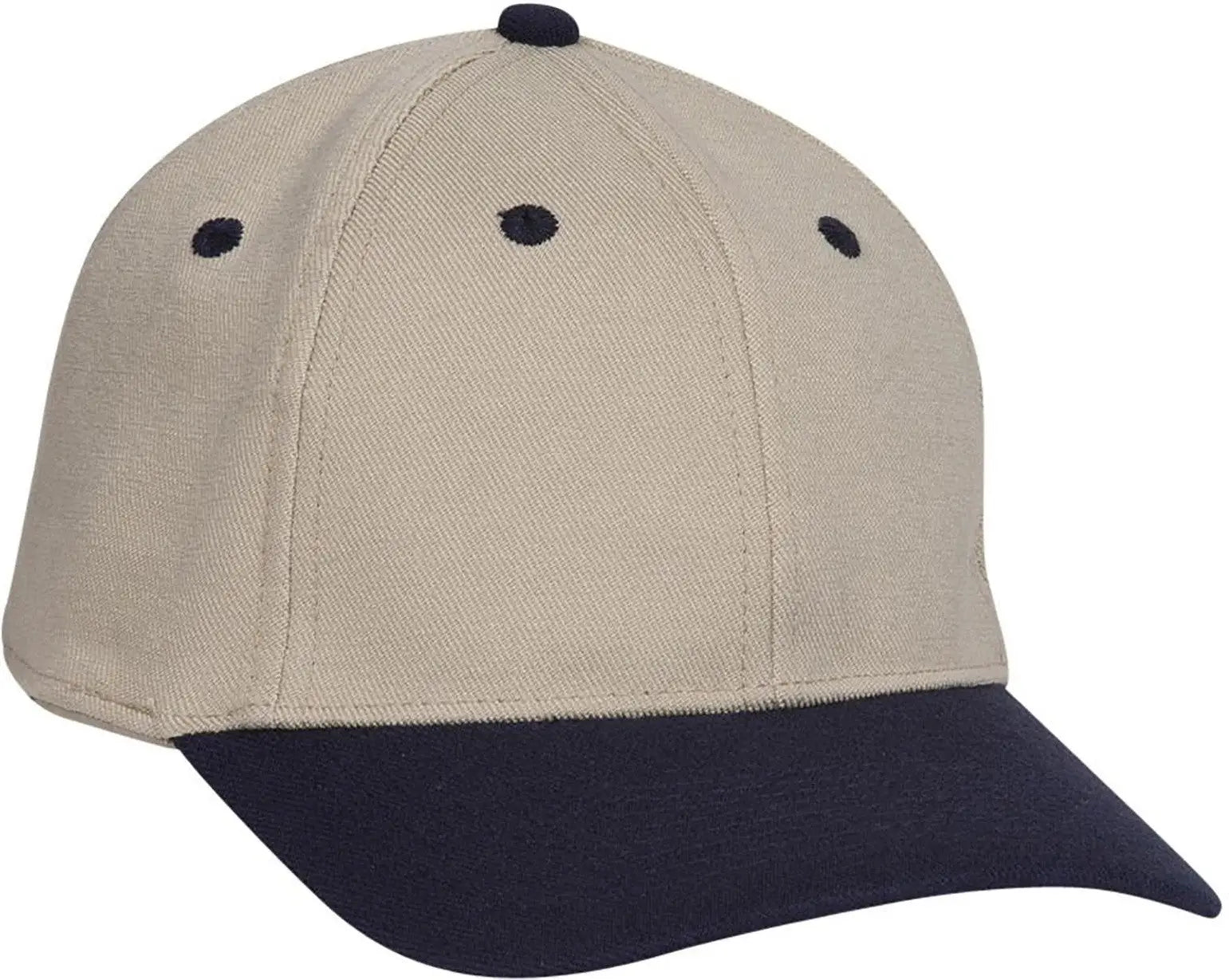 Otto 11-194 ?Otto Flex’ Fitted 6 Panel Low Profile Baseball Cap - Nvy/kha - 7’’ - 7 1/4’’