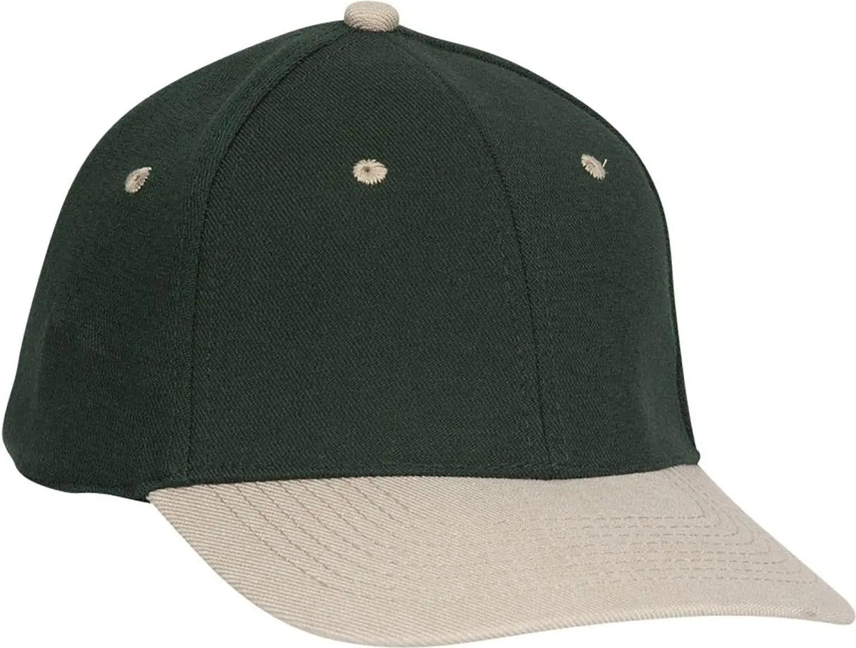 Otto 11-194 ?Otto Flex’ Fitted 6 Panel Low Profile Baseball Cap - Kha/dk.grn
