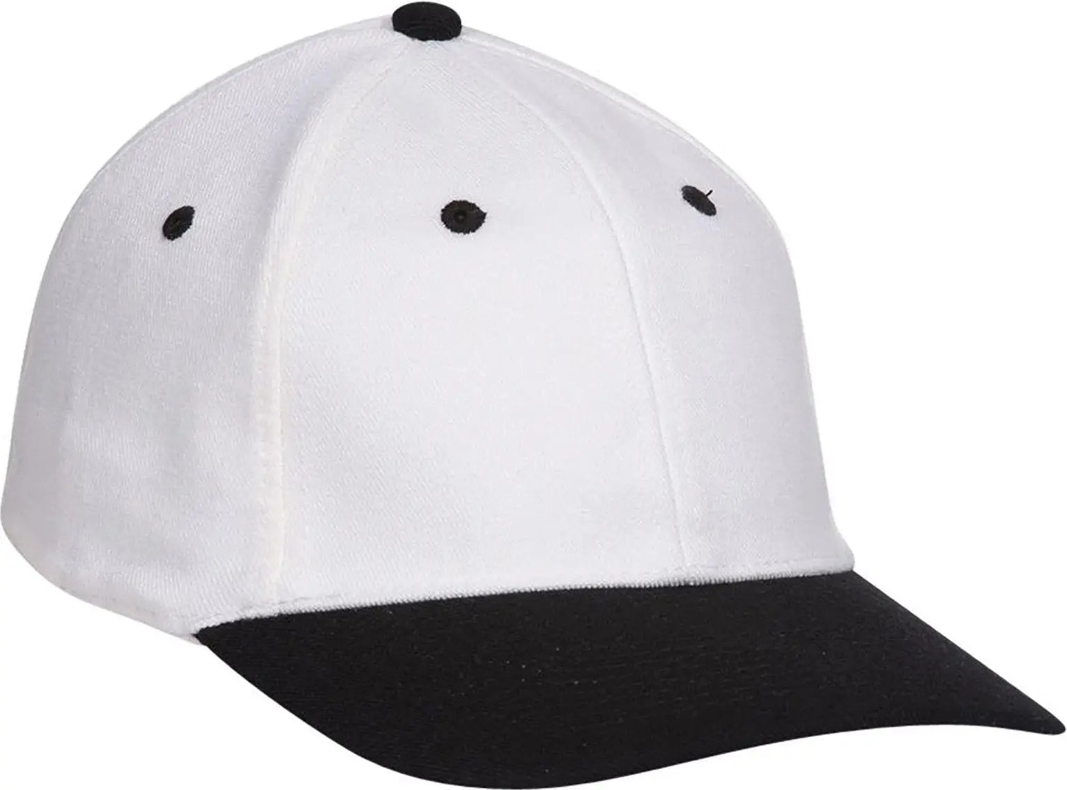 Otto 11-194 ?Otto Flex’ Fitted 6 Panel Low Profile Baseball Cap - Blk/wht - 7’’ - 7 1/4’’