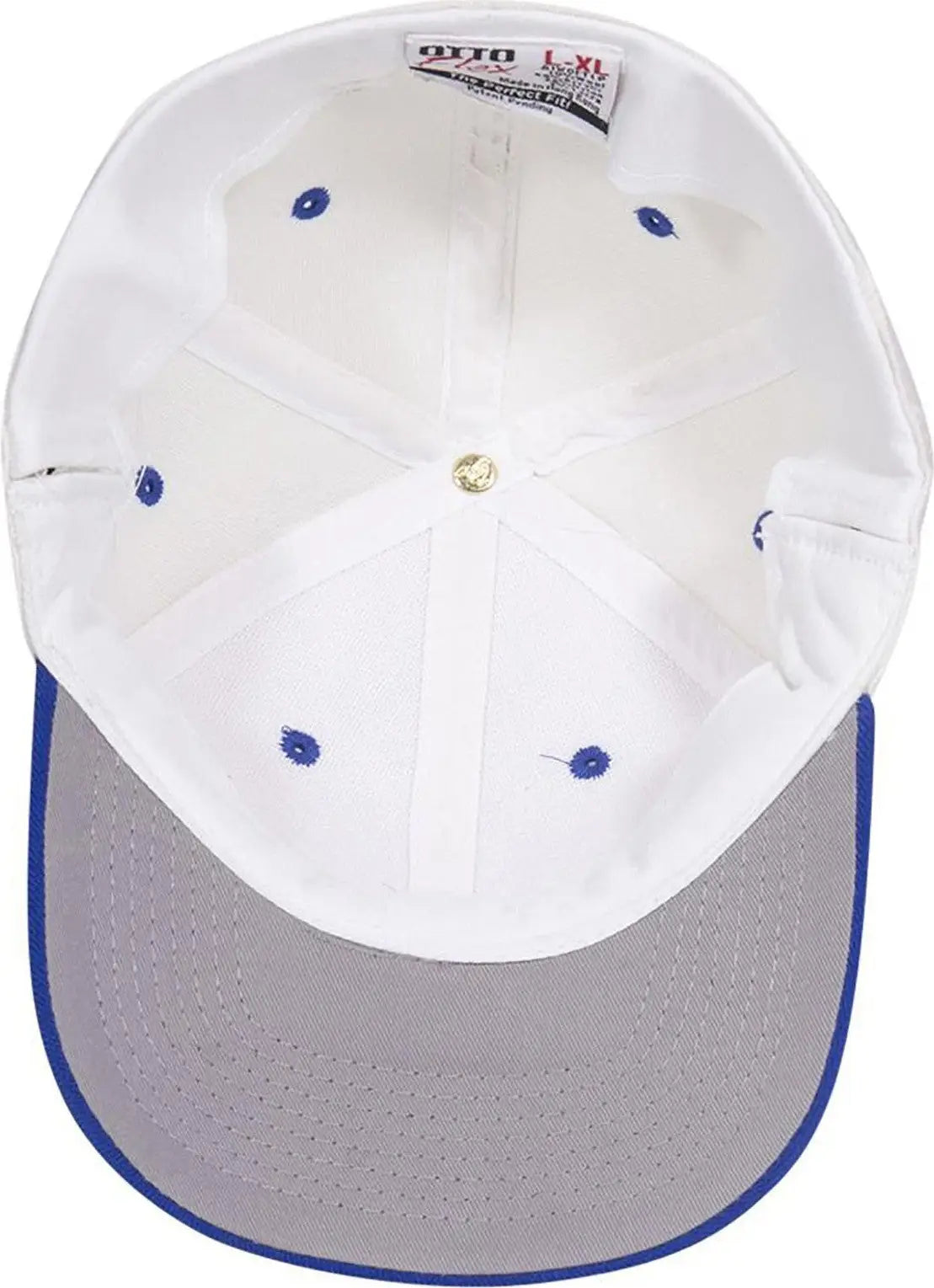 Otto 11-194 ?Otto Flex’ Fitted 6 Panel Low Profile Baseball Cap - Ryl/wht - 7 3/8’’ - 5/8’