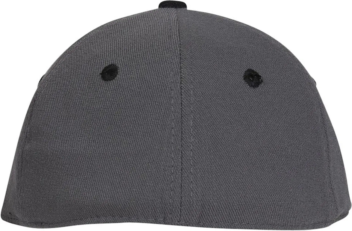 Otto 11-194 ?Otto Flex’ Fitted 6 Panel Low Profile Baseball Cap - Blk/ch.gry - 7’’ - 7 1/4’’