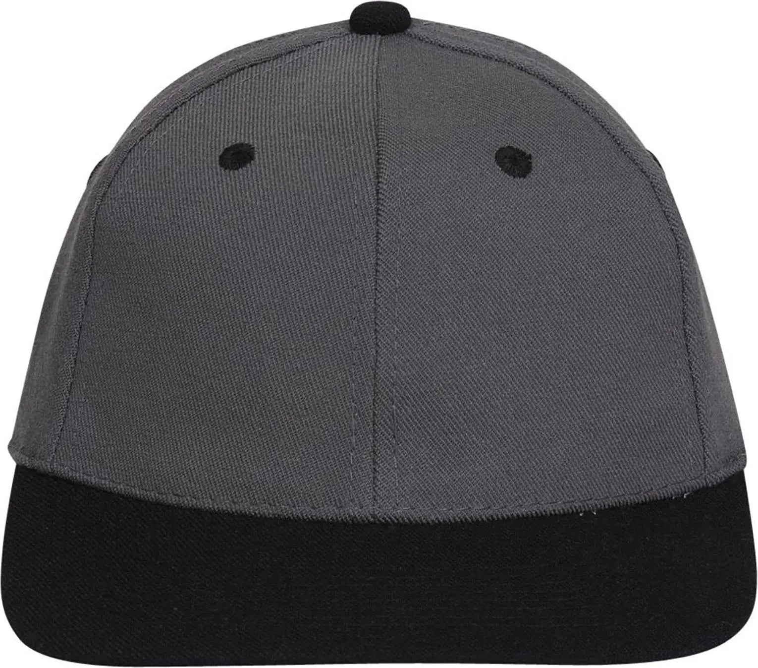 Otto 11-194 ?Otto Flex’ Fitted 6 Panel Low Profile Baseball Cap - Blk/ch.gry - 7’’ - 7 1/4’’
