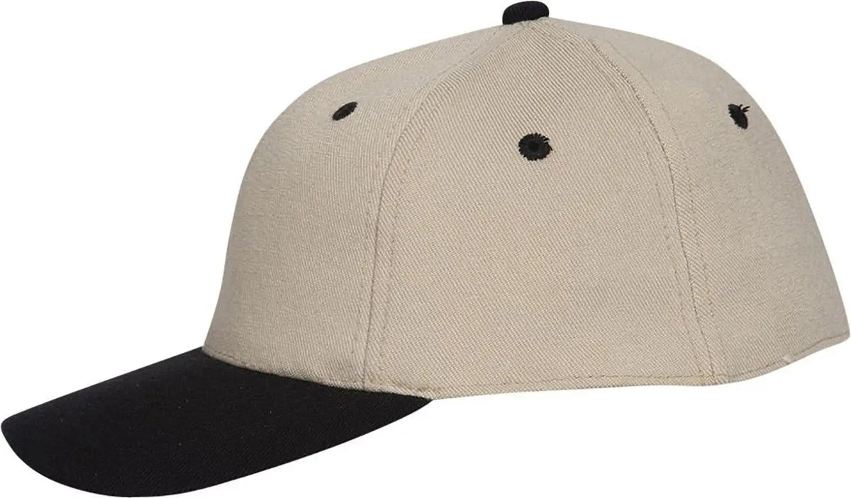 Otto 11-194 ?Otto Flex’ Fitted 6 Panel Low Profile Baseball Cap - Blk/kha