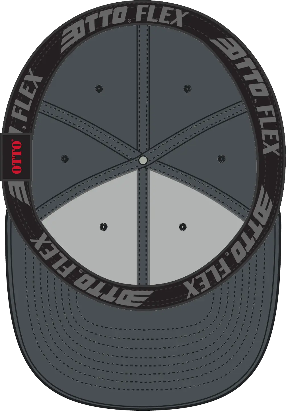 Otto 11-194 ?Otto Flex’ Fitted 6 Panel Low Profile Baseball Cap - Char. Gray - 7’’ - 7 1/4’’