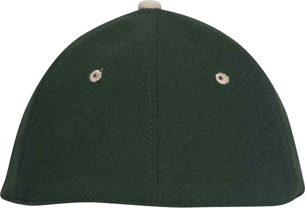 Otto 11-194 Stretchable Wool Blend Low Profile Pro Style Cap - Khaki Dark Green
