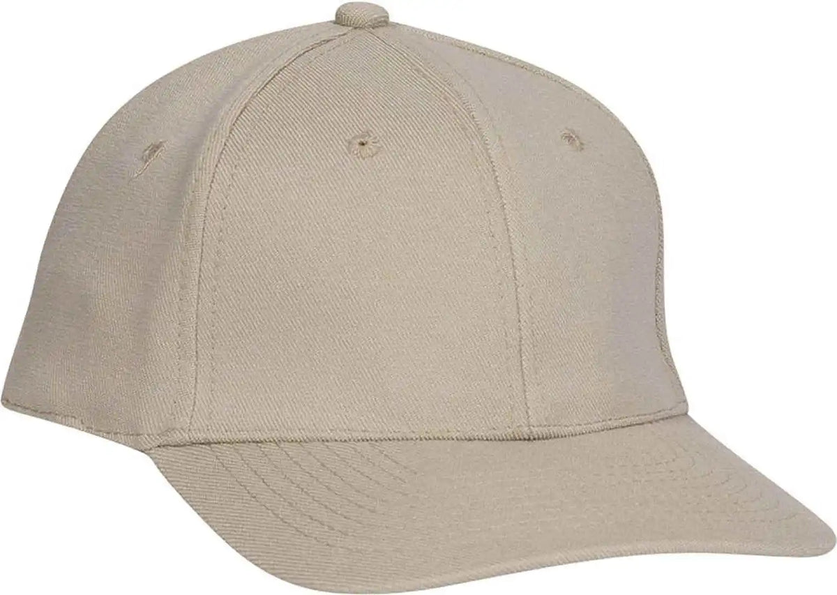 Otto 11-194 Stretchable Wool Blend Low Profile Pro Style Cap - Khaki - S/m