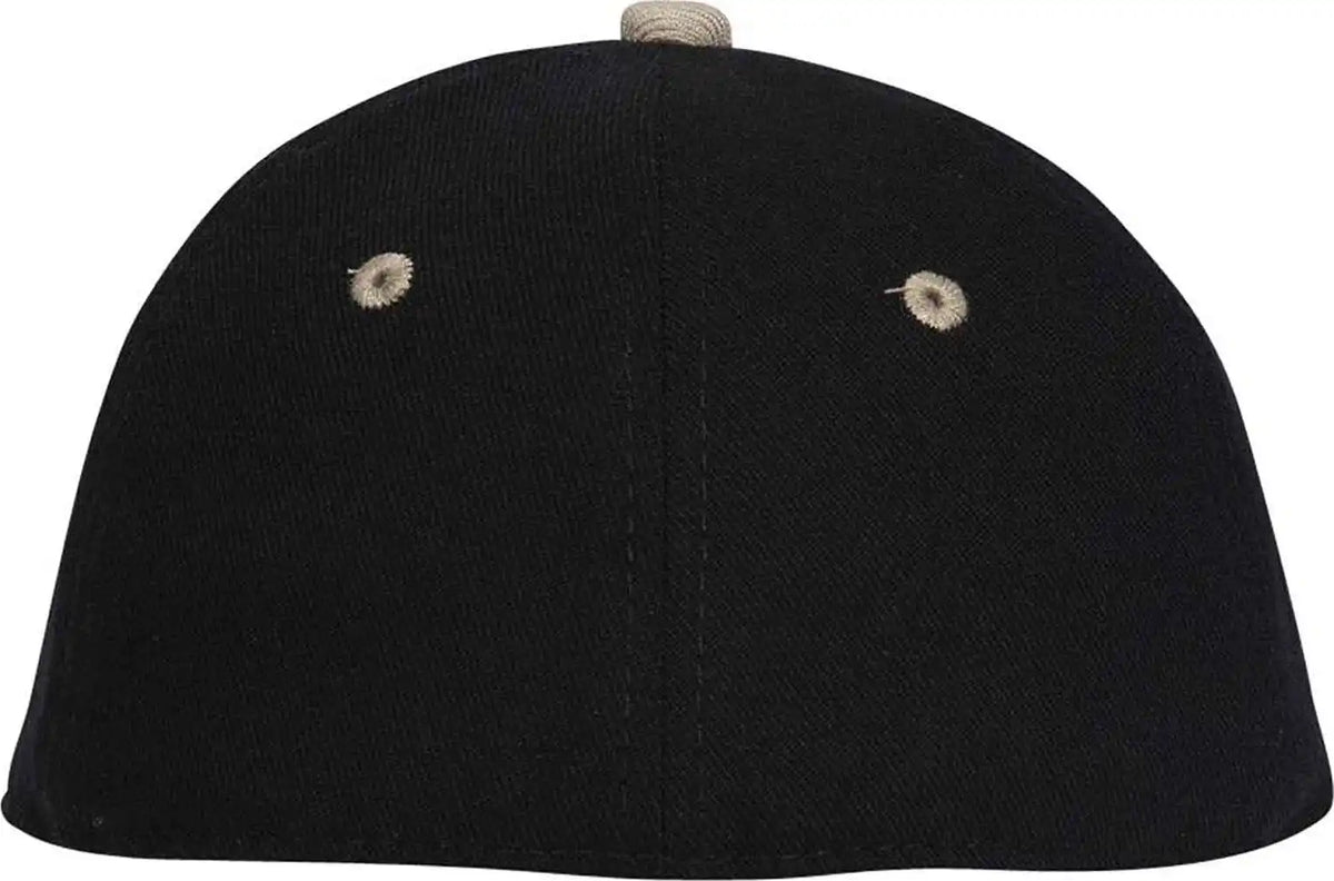 Otto 11-194 Stretchable Wool Blend Low Profile Pro Style Cap - Khaki Black