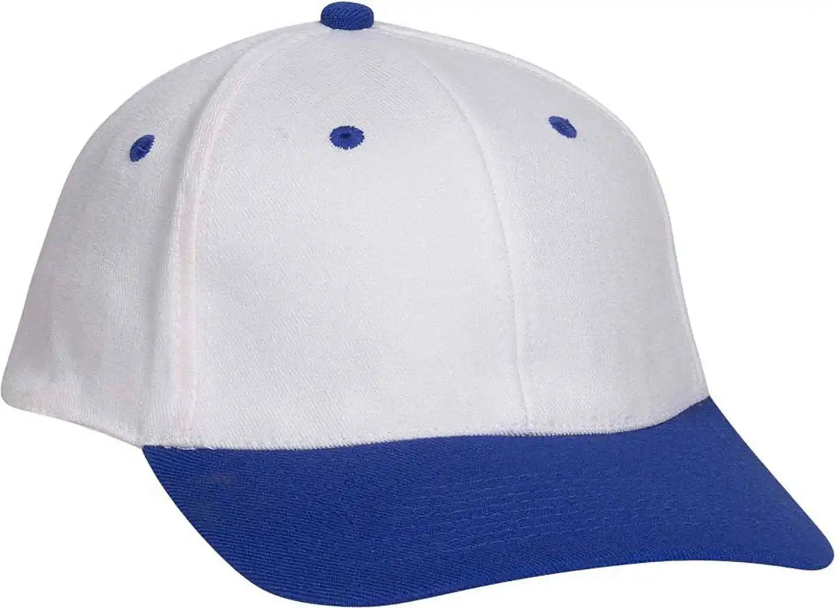 Otto 11-194 Stretchable Wool Blend Low Profile Pro Style Cap - Royal White - L/xl