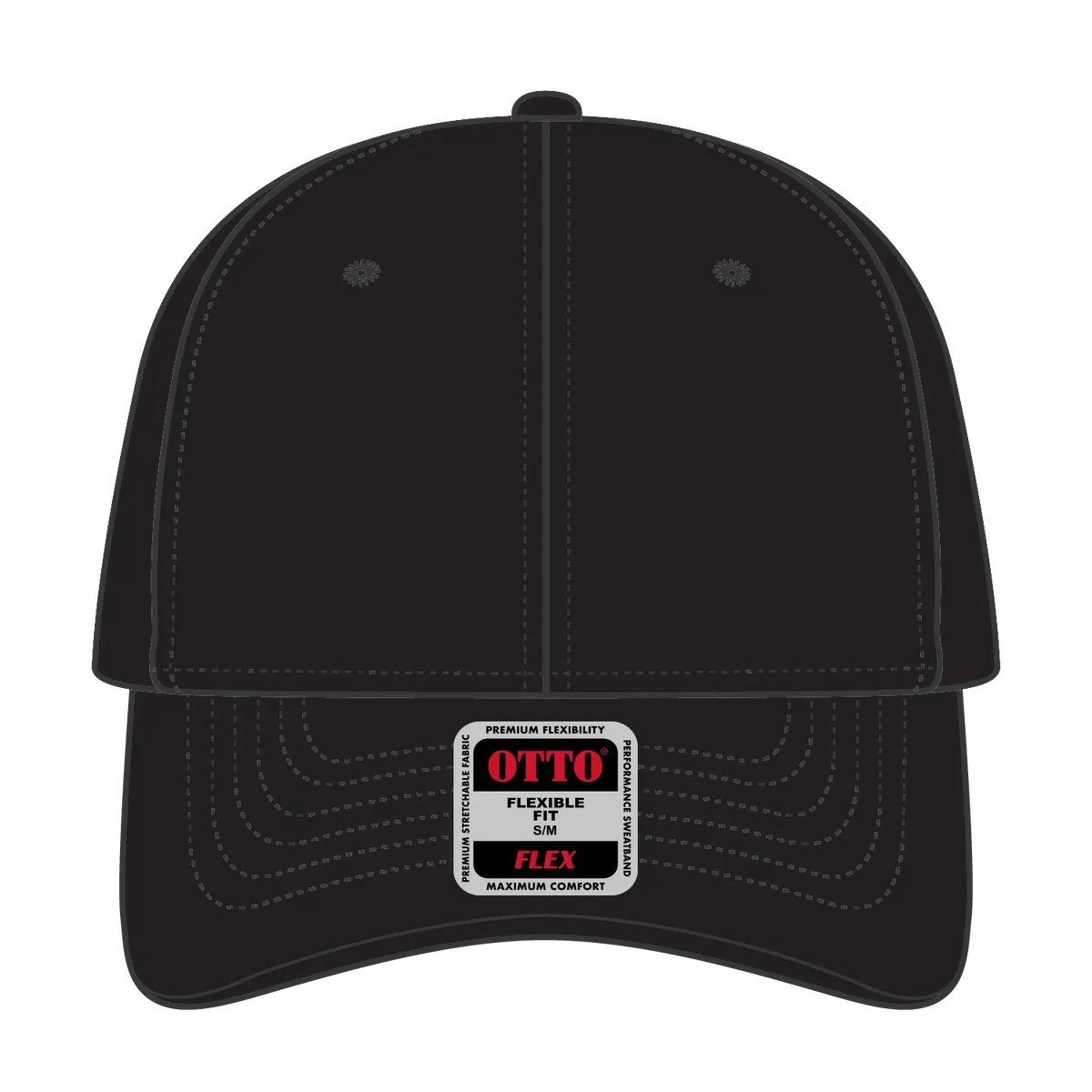 Otto 11-2 ?Otto Flex’ Fitted 6 Panel Low Profile Baseball Cap - Black - 7’’ - 7 1/4’’