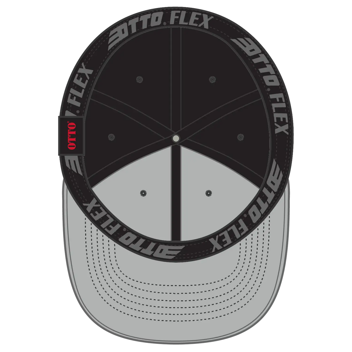 Otto 11-2 ?Otto Flex’ Fitted 6 Panel Low Profile Baseball Cap - Black