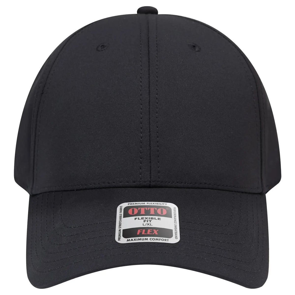 Otto 11-2 ?Otto Flex’ Fitted 6 Panel Low Profile Baseball Cap - Black
