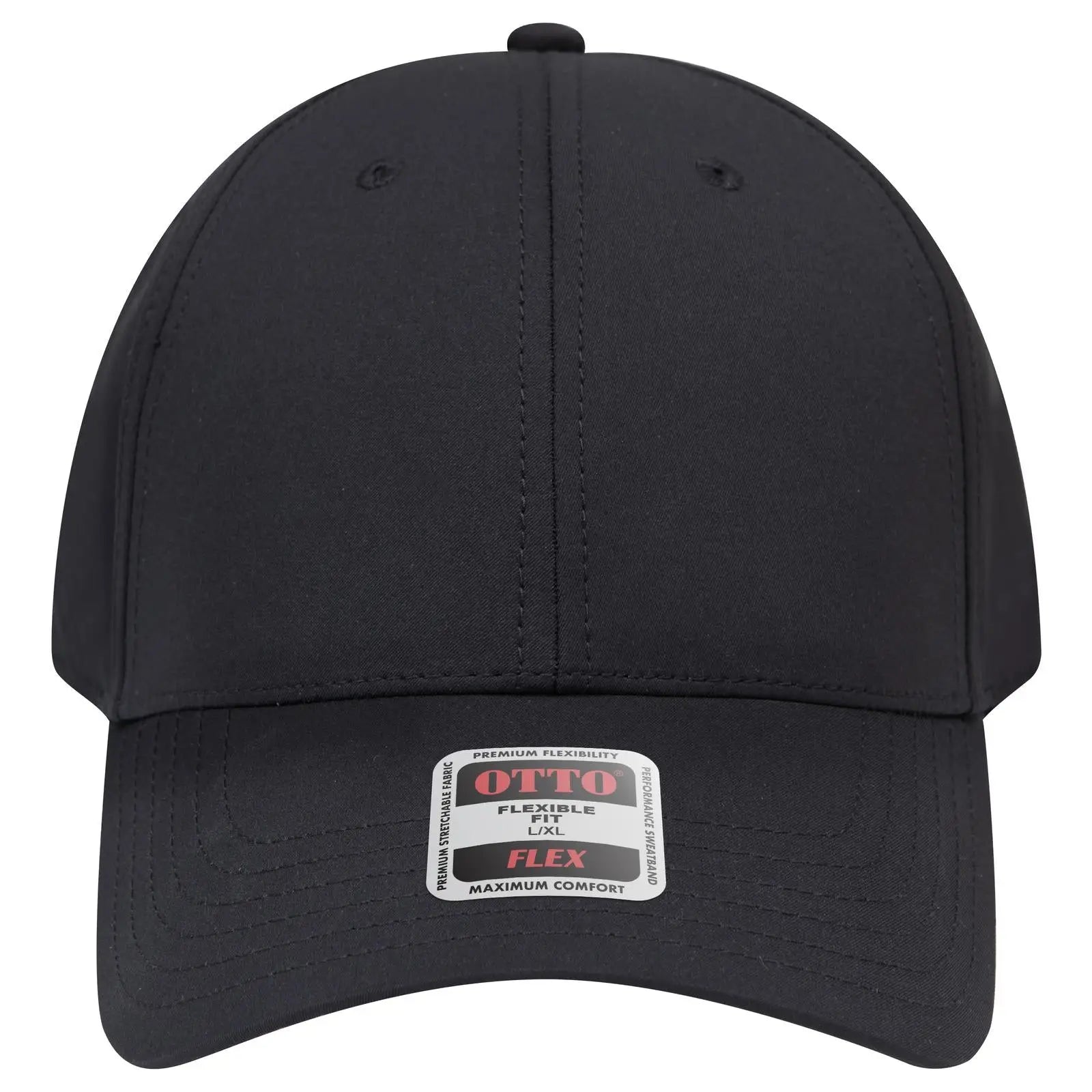 Otto 11-2 ?Otto Flex’ Fitted 6 Panel Low Profile Baseball Cap - Black