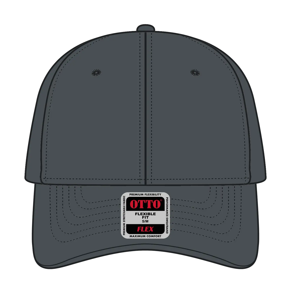 Otto 11-2 ?Otto Flex’ Fitted 6 Panel Low Profile Baseball Cap - Char. Gray - 7’’ - 7 1/4’’