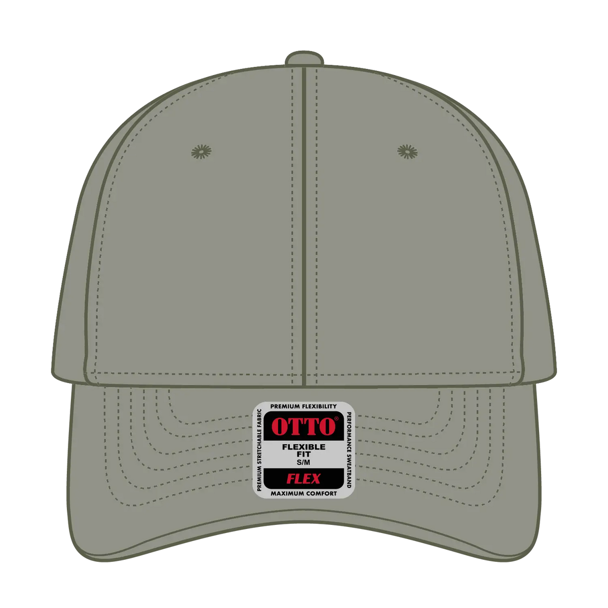 Otto 11-2 ?Otto Flex’ Fitted 6 Panel Low Profile Baseball Cap - Ol. Green - 7’’ - 7 1/4’’