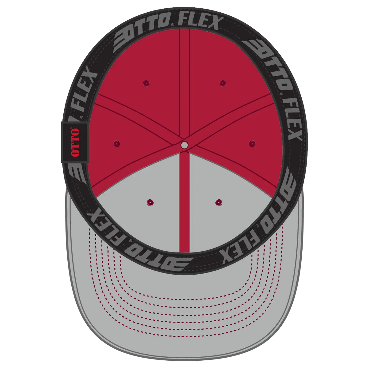 Otto 11-2 ?Otto Flex’ Fitted 6 Panel Low Profile Baseball Cap - Red