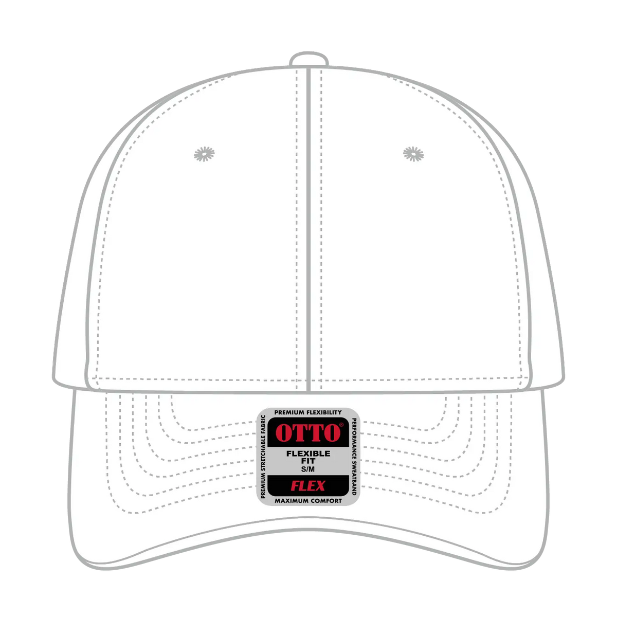 Otto 11-2 ?Otto Flex’ Fitted 6 Panel Low Profile Baseball Cap - White - 7’’ - 7 1/4’’