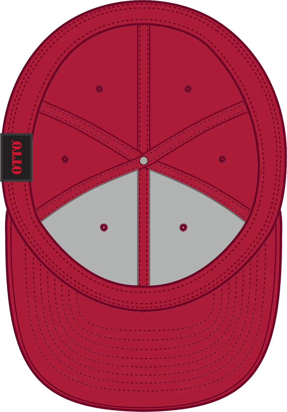 Otto 11-421 ?Otto Flex’ Fitted 6 Panel Low Profile Baseball Cap - Red - 7’’ - 7 1/4’’