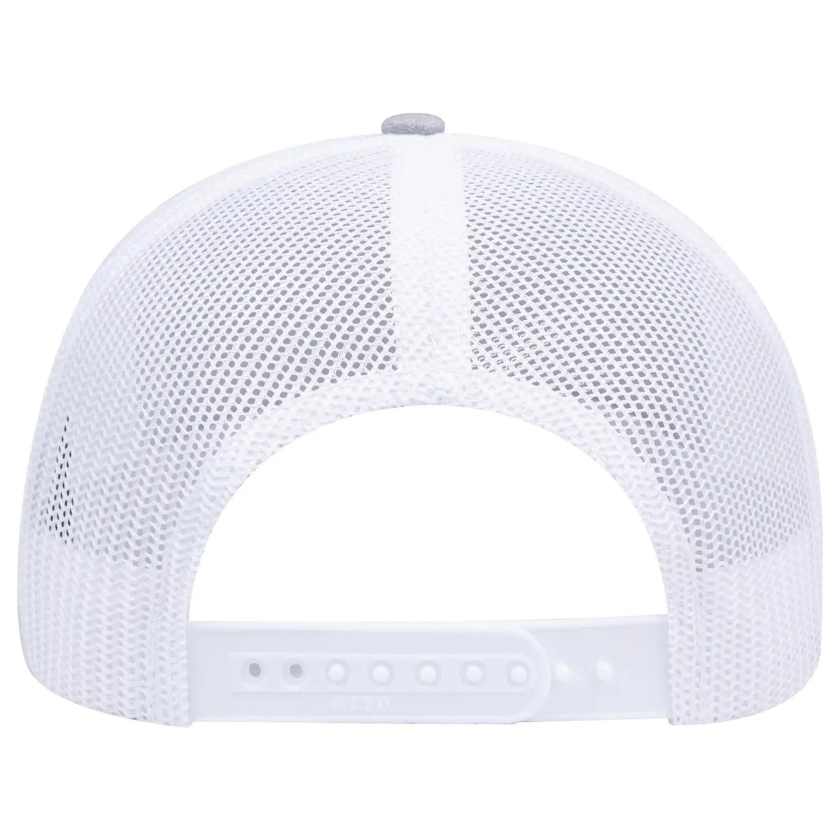 Otto 112-1 6 Panel Mid Profile Mesh Back Trucker Cap - Heathergray/heathergray/white