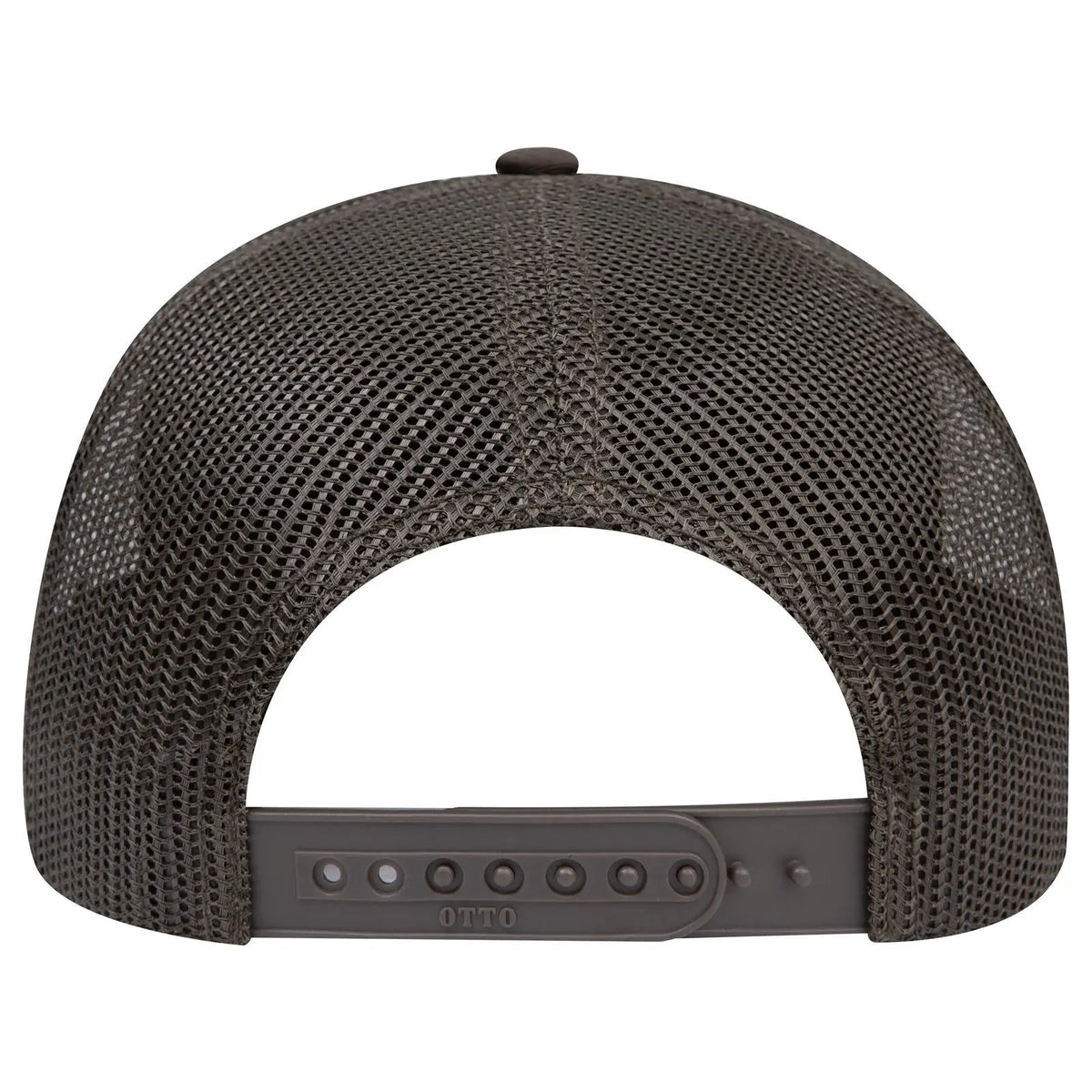 Otto 112-1 6 Panel Mid Profile Mesh Back Trucker Cap - Dk.ol.grn/gry/dk.ol.grn - 7 3/8’’ - 5/8’’