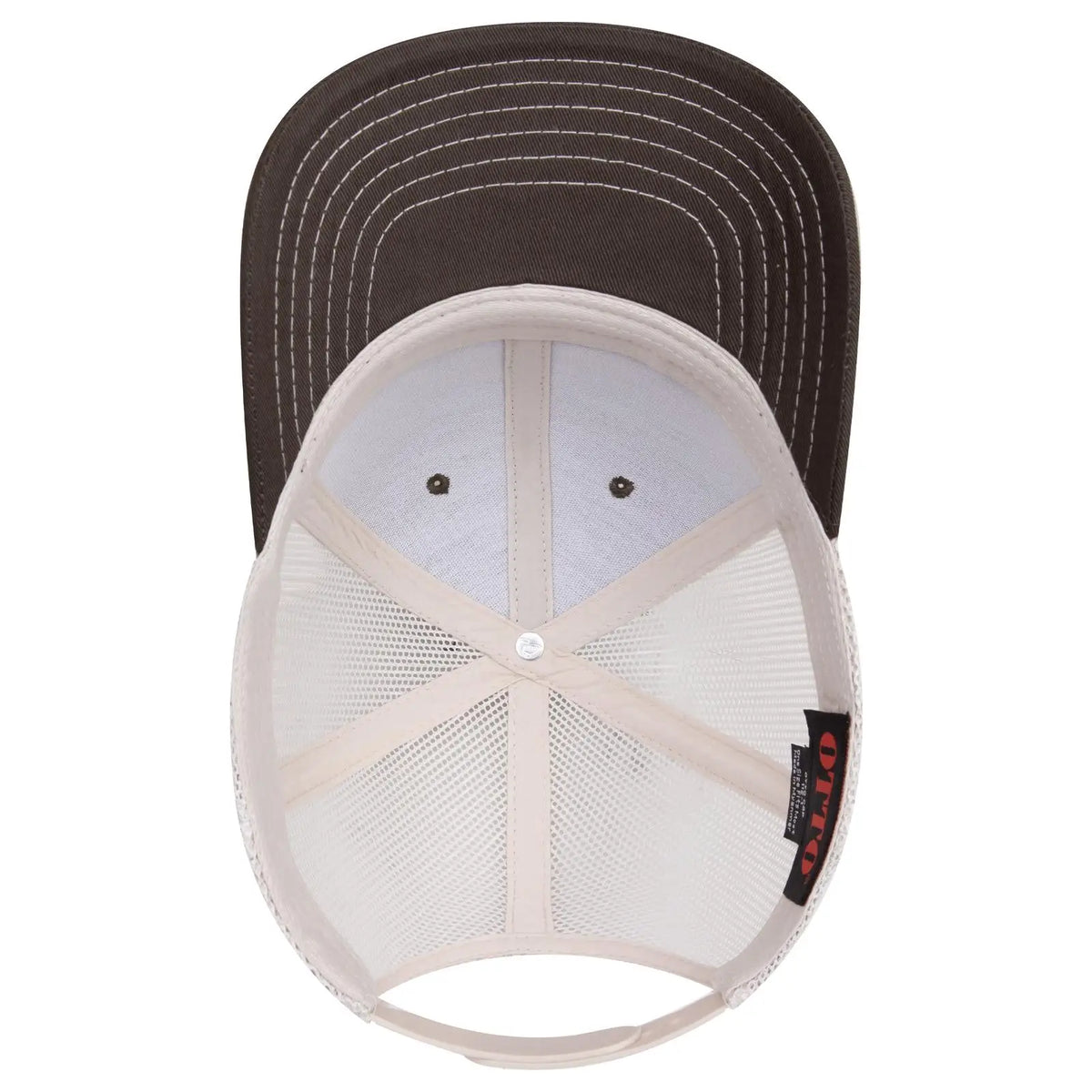 Otto 112-1 6 Panel Mid Profile Mesh Back Trucker Cap - Dk.ol.grn/dk.ol.grn/lt.khk - 7 3/8’’ - 5/8’’