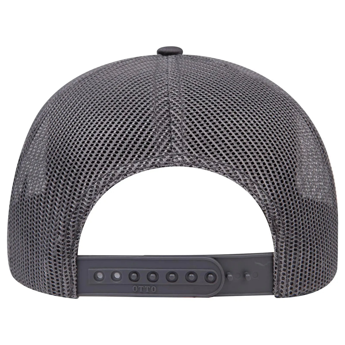 Otto 112-1 6 Panel Mid Profile Mesh Back Trucker Cap - Charcoalgray/heathergray/charcoalgray - 7 3/8’’ - 5/8’’