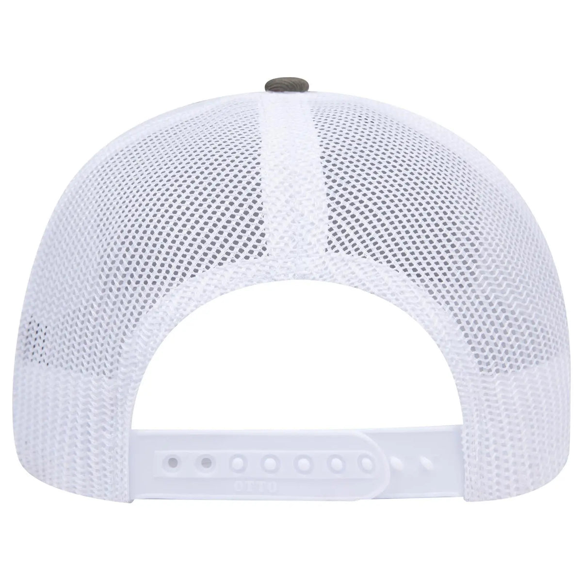 Otto 112-1 6 Panel Mid Profile Mesh Back Trucker Cap - Ol.grn/ol.grn/wht - 7 3/8’’ - 5/8’’
