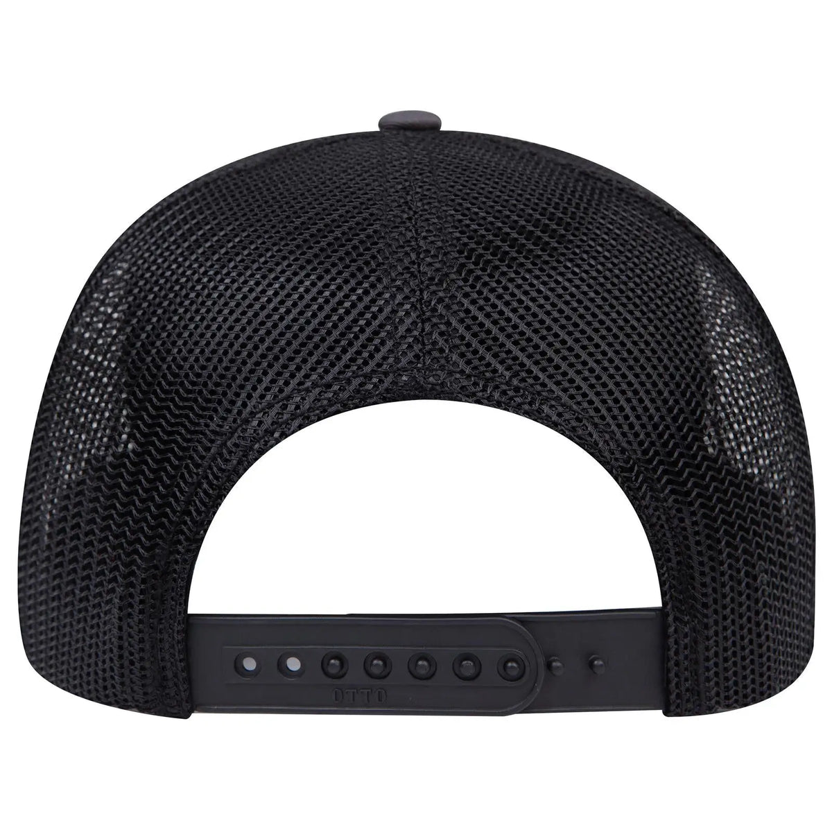 Otto 112-1 6 Panel Mid Profile Mesh Back Trucker Cap - Ch.gry/ch.gry/blk - 7 3/8’’ - 5/8’’
