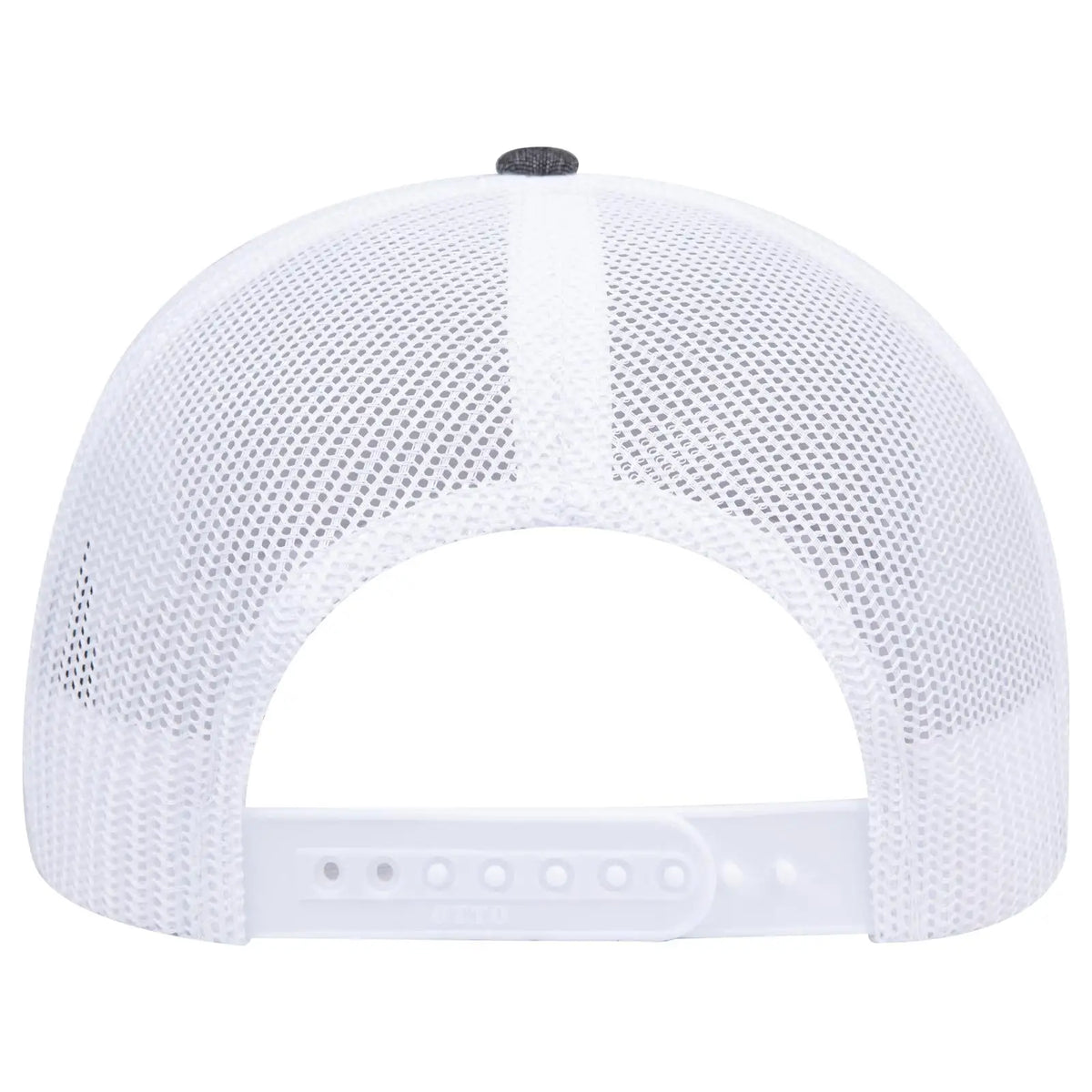 Otto 112-1 6 Panel Mid Profile Mesh Back Trucker Cap - Blk/wht