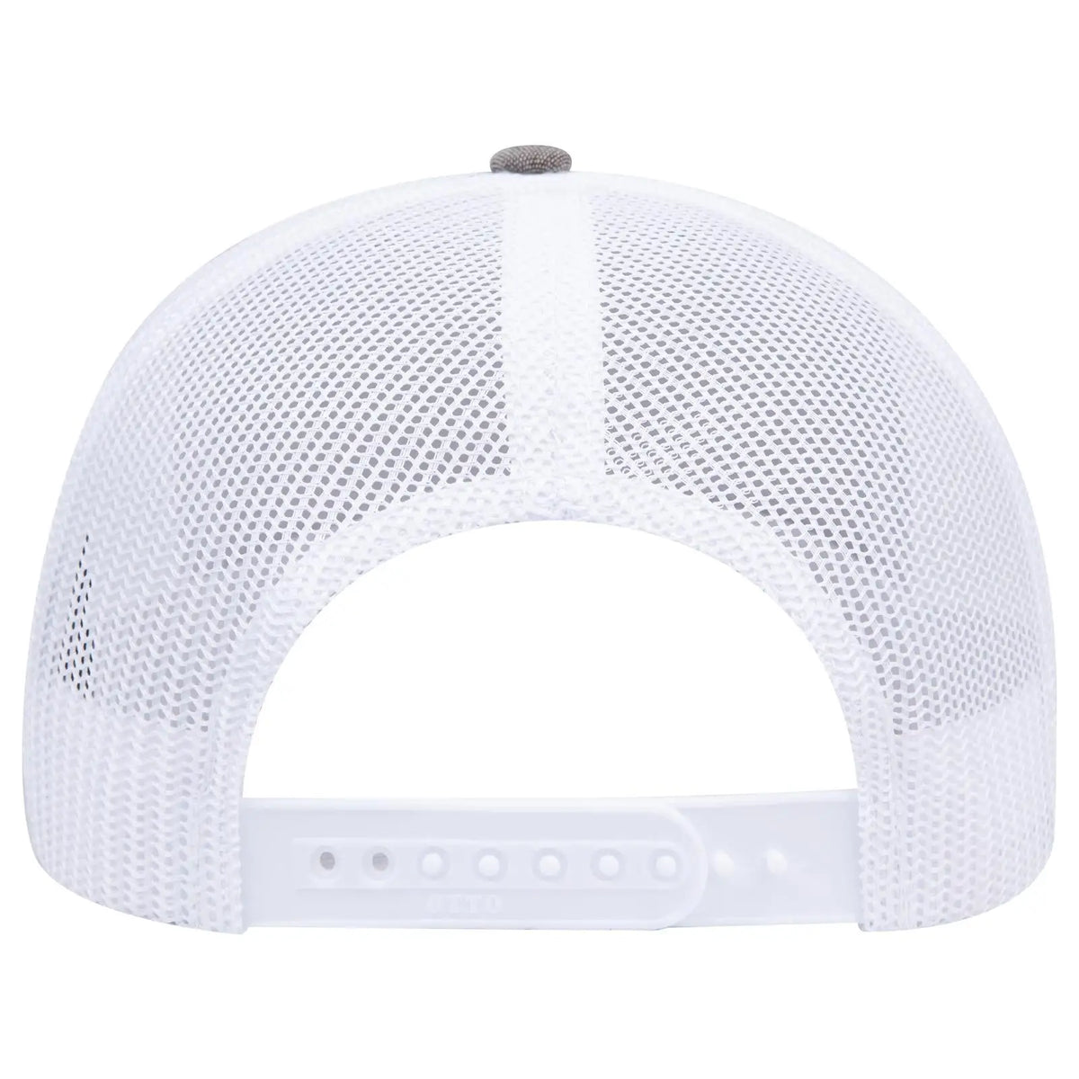 Otto 112-1 6 Panel Mid Profile Mesh Back Trucker Cap - Ch.gry/wht