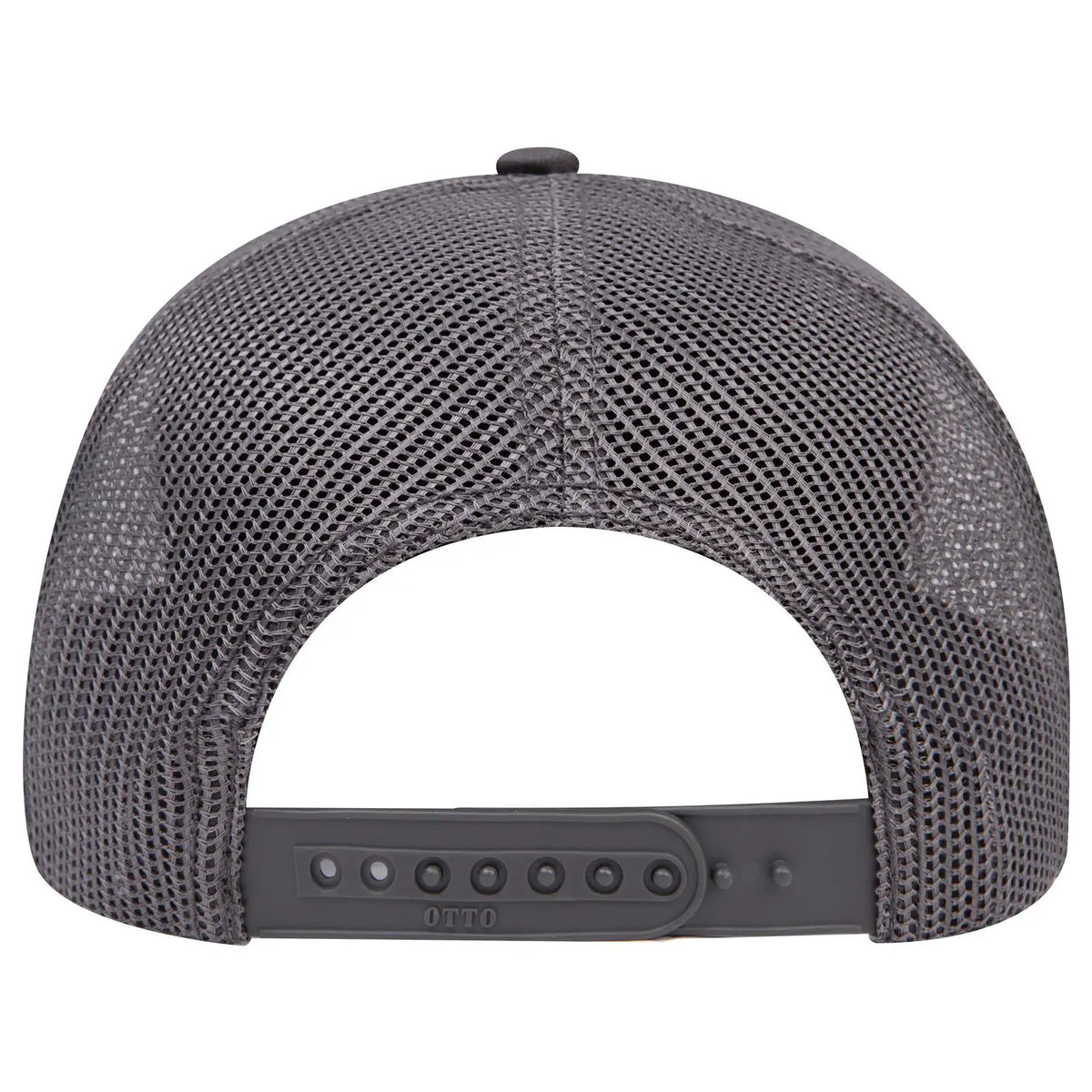 Otto 112-1 6 Panel Mid Profile Mesh Back Trucker Cap - Char. Gray