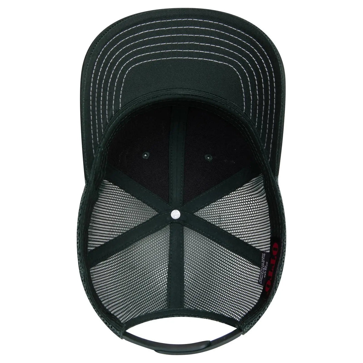 Otto 112-1 6 Panel Mid Profile Mesh Back Trucker Cap - Dk. Green - 7 3/8’’ - 5/8’’