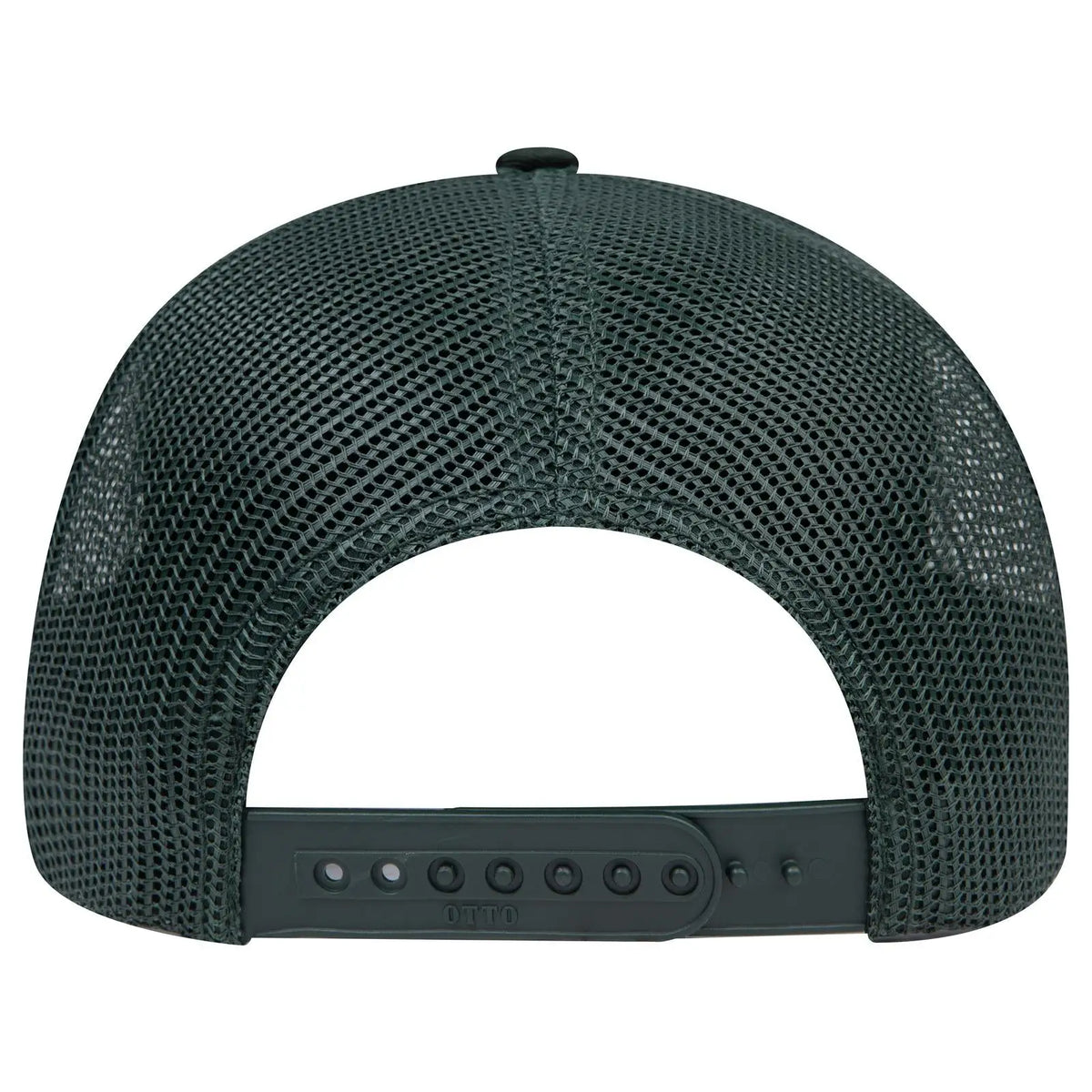 Otto 112-1 6 Panel Mid Profile Mesh Back Trucker Cap - Dk. Green
