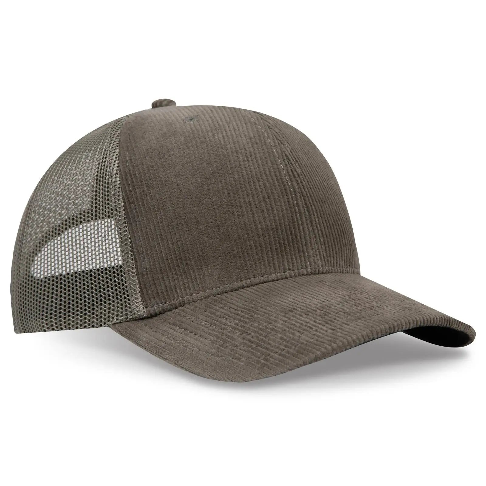 Otto 112-1 6 Panel Mid Profile Mesh Back Trucker Cap - Dk Ol Grn
