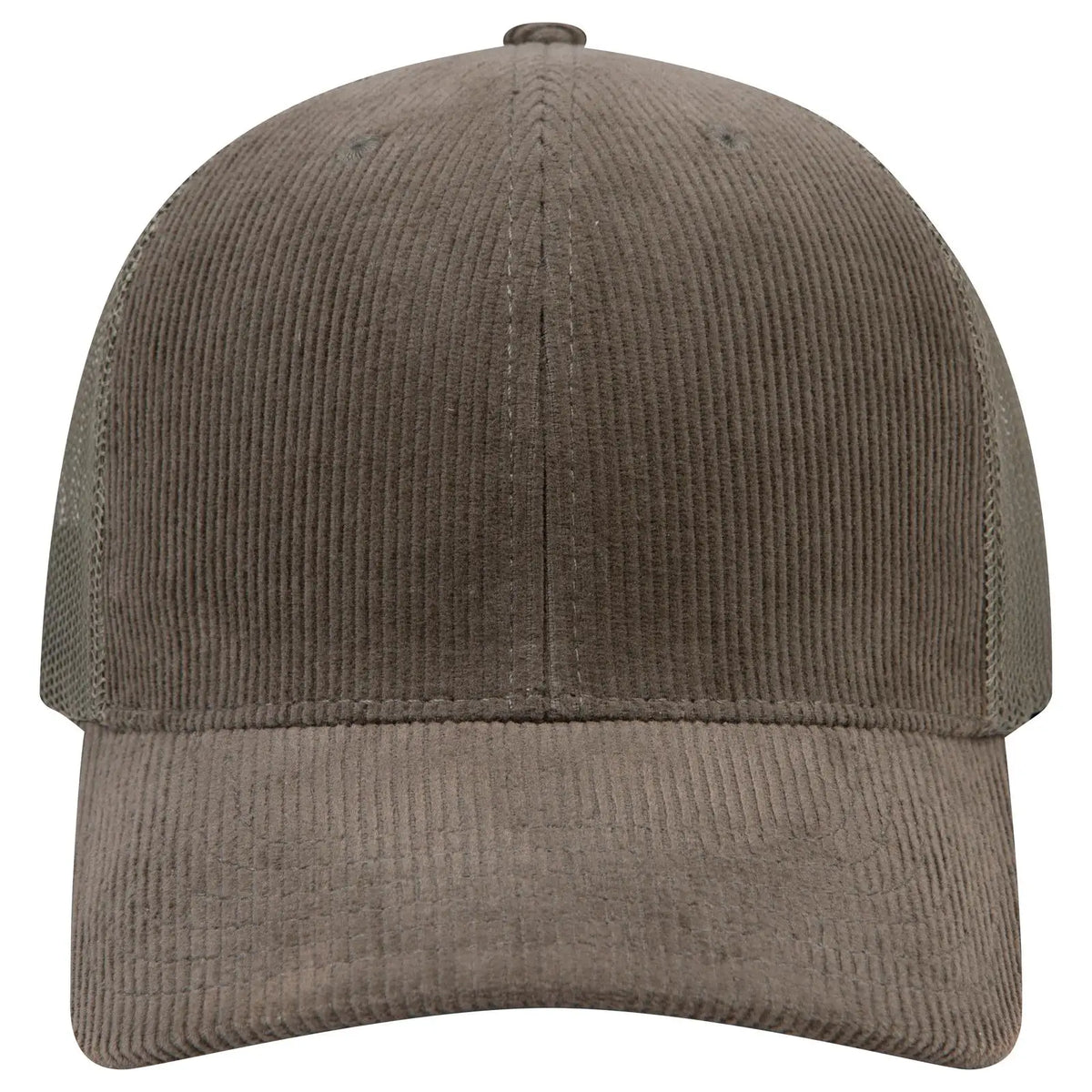 Otto 112-1 6 Panel Mid Profile Mesh Back Trucker Cap - Dk Ol Grn