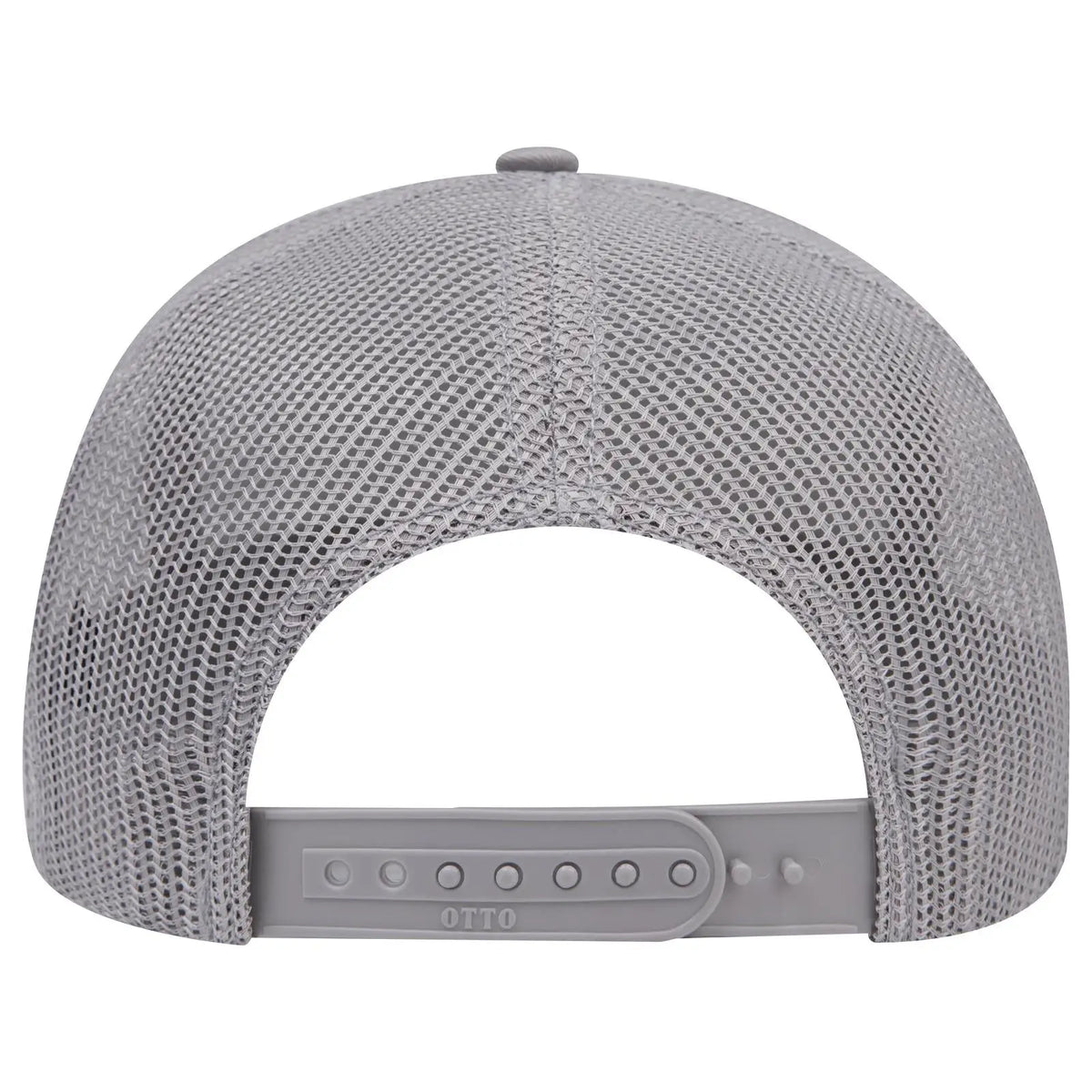 Otto 112-1 6 Panel Mid Profile Mesh Back Trucker Cap - Gray - 7 3/8’’ - 5/8’’