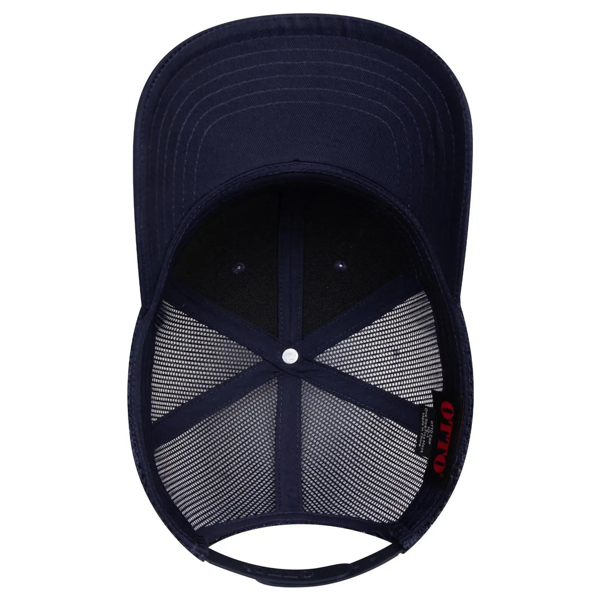 Otto 112-1 6 Panel Mid Profile Mesh Back Trucker Cap - Navy