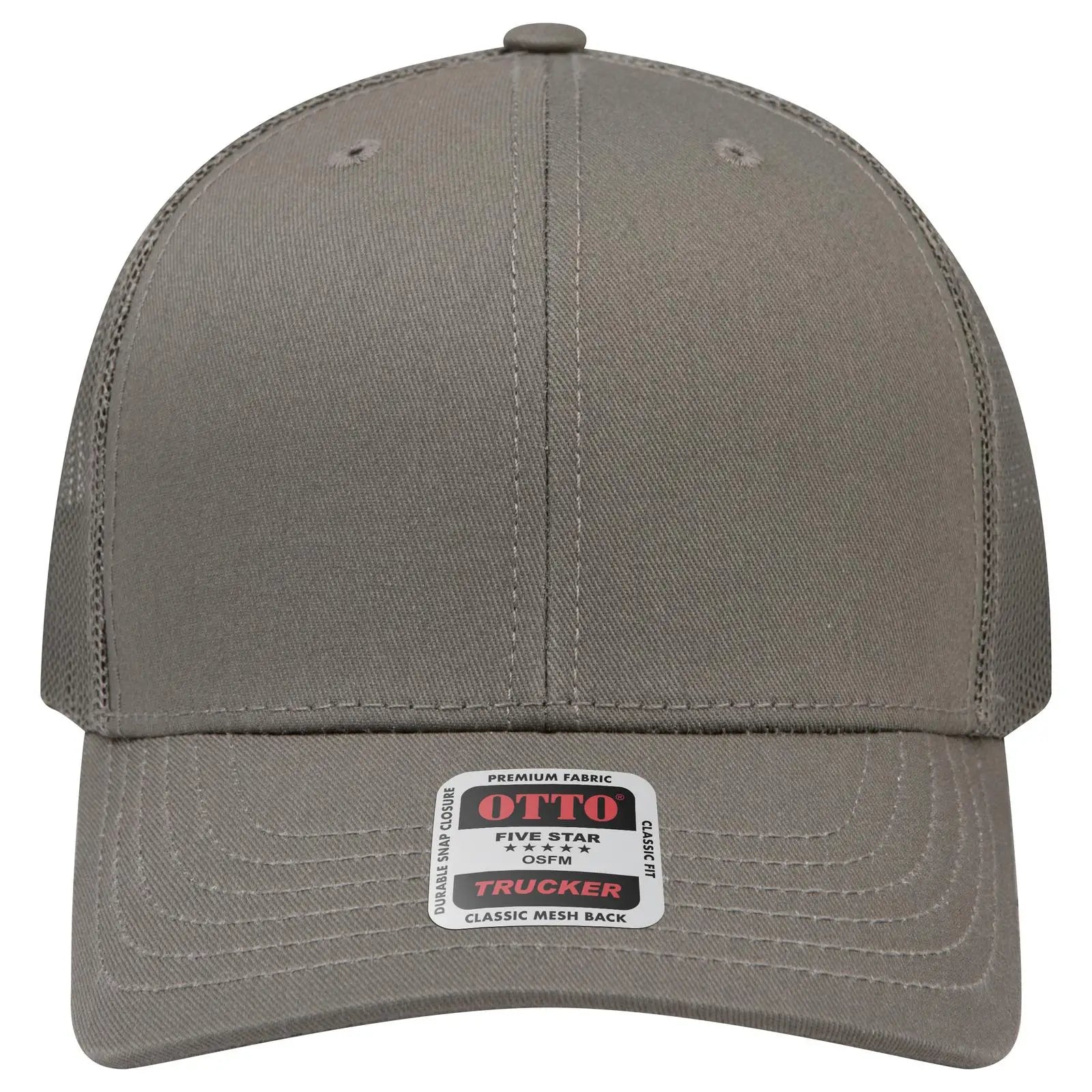 Otto 112-1 6 Panel Mid Profile Mesh Back Trucker Cap - Ol. Green - 7 3/8’’ - 5/8’’